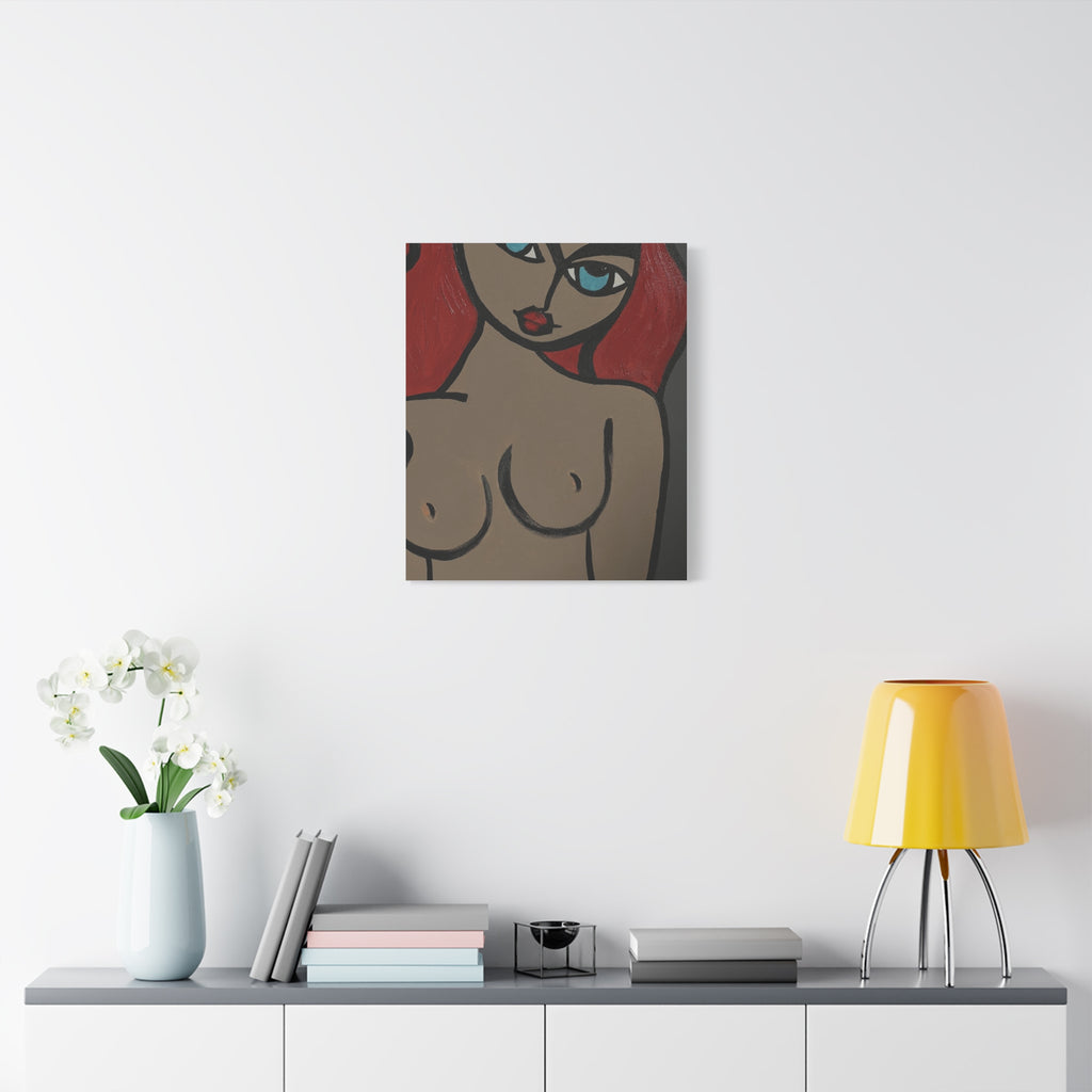 Portrait abstrait de femme nue sur toile | Art contemporain