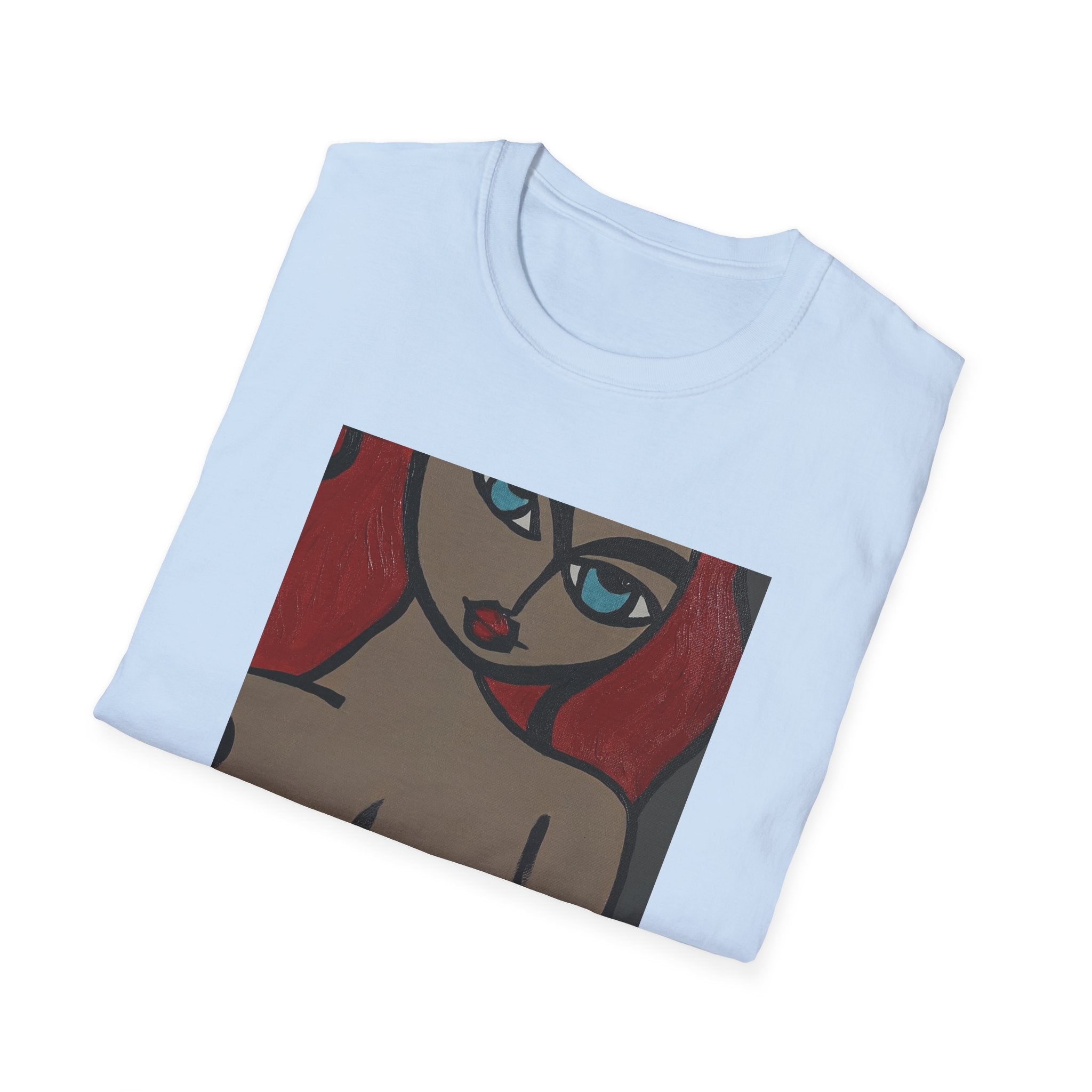 Nude Woman Painter Print T-Shirt | Artistic Figurative Illustration, Fine Art Tee, Tasteful Nude Portrait Print, Hand-Painted, Gallery Style