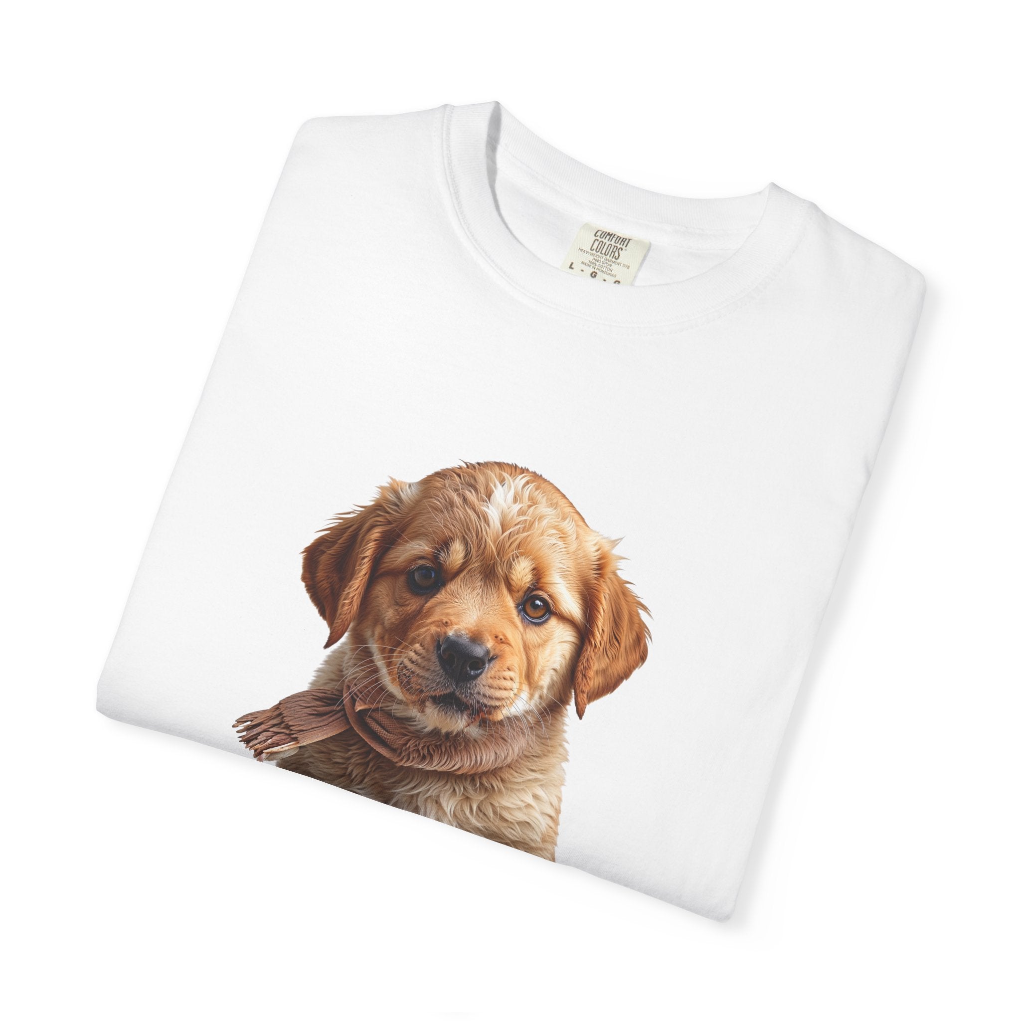 T-shirt chiot Golden Retriever | T-shirt photo de chien mignon