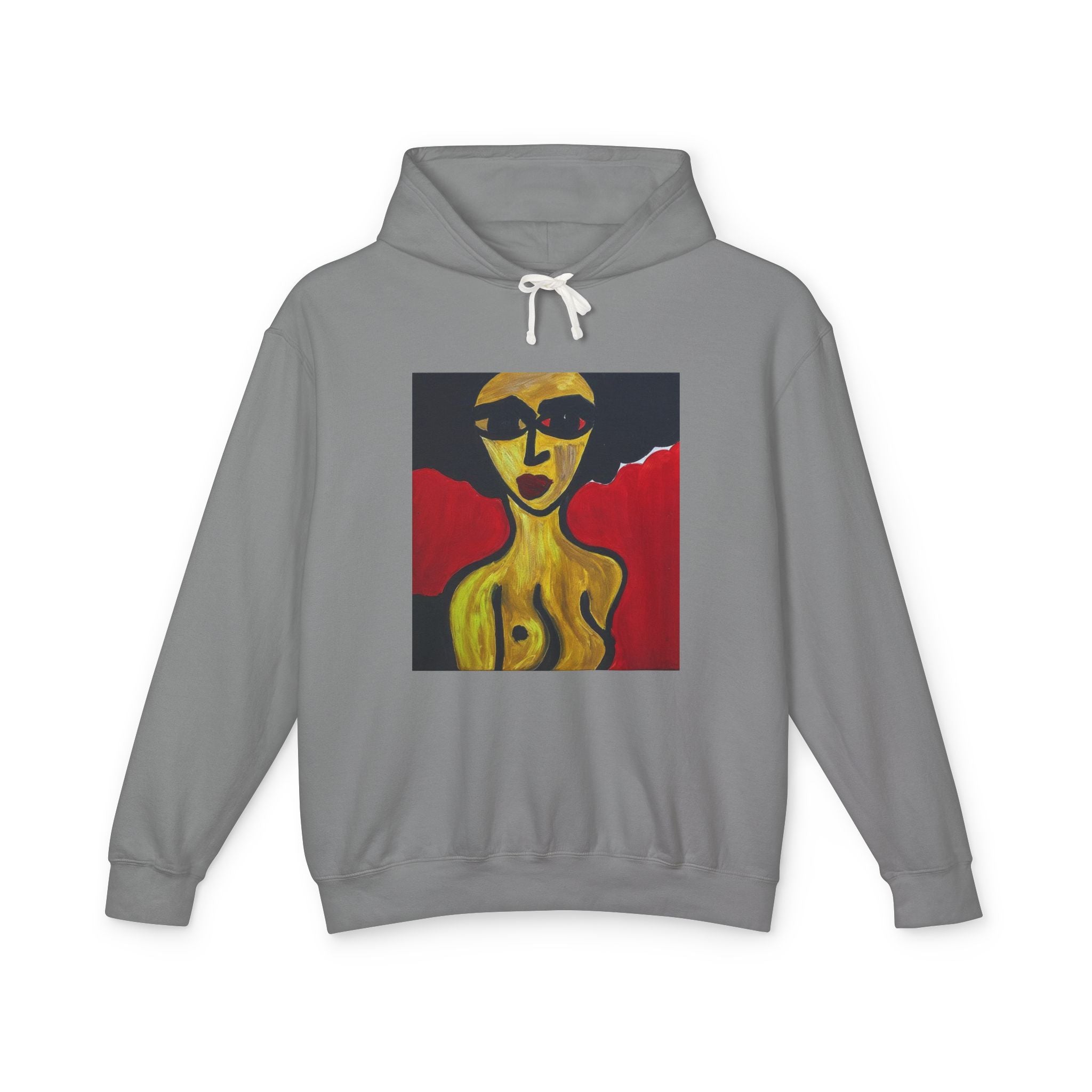 Nude Portrait art Hoodie — Art Print Sweatshirt, handmade