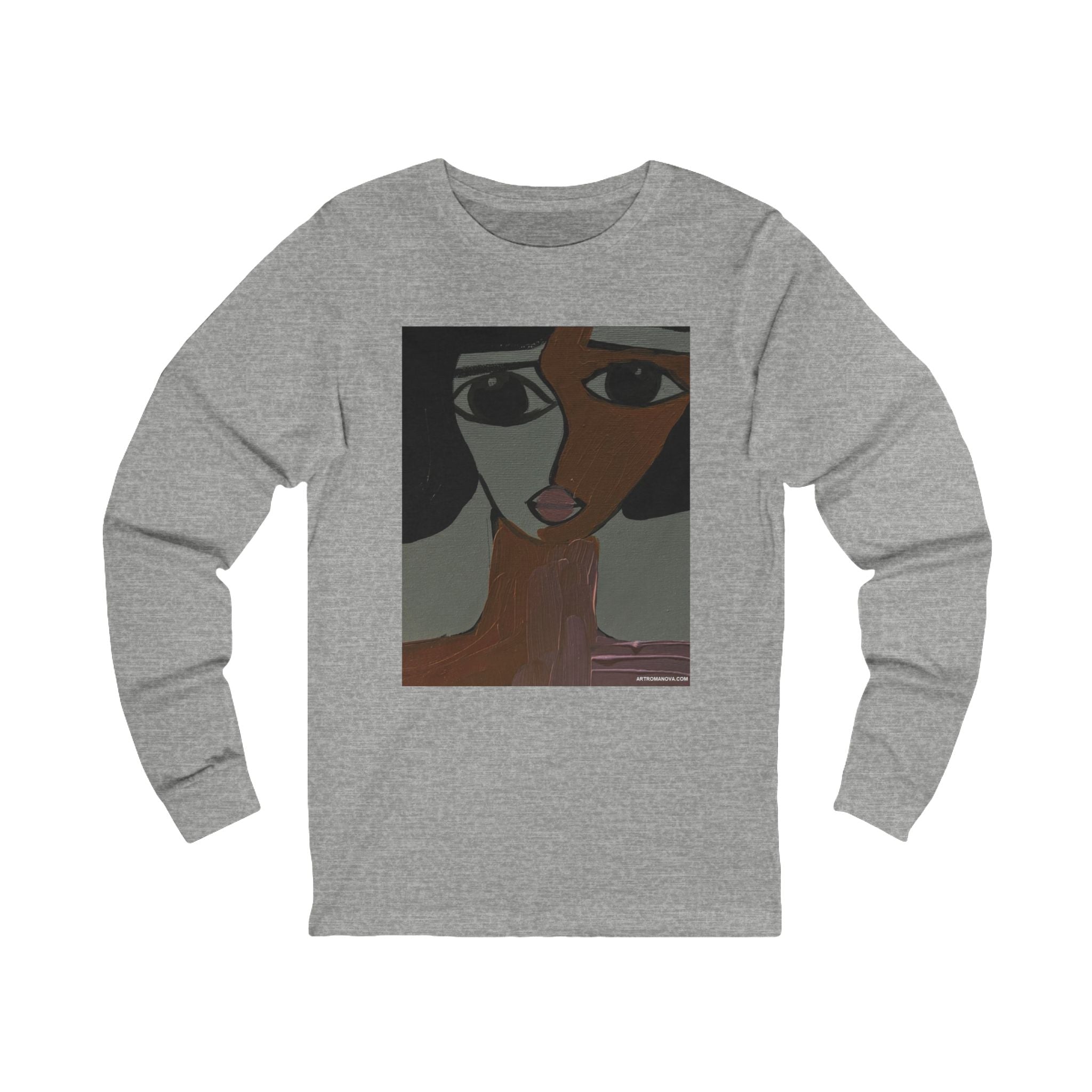 T-shirt à manches longues | Art moderne, T-shirt graphique unisexe, Portrait de nu pictural, Impression de qualité musée
