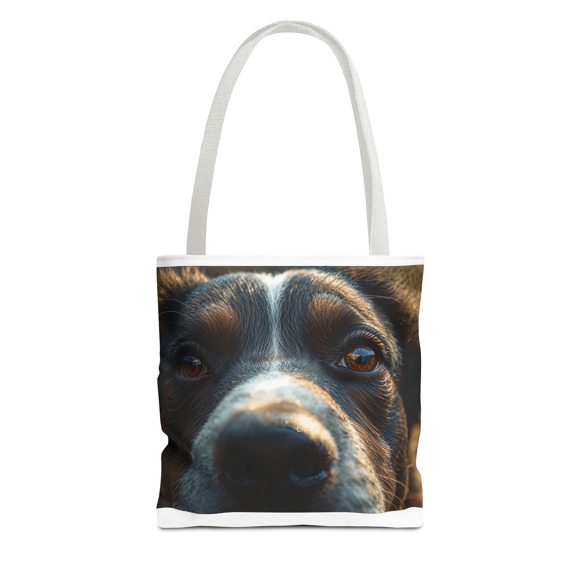 Sac fourre-tout avec gros plan sur la tête d'un chien | Portrait de chiot mignon, impression photo