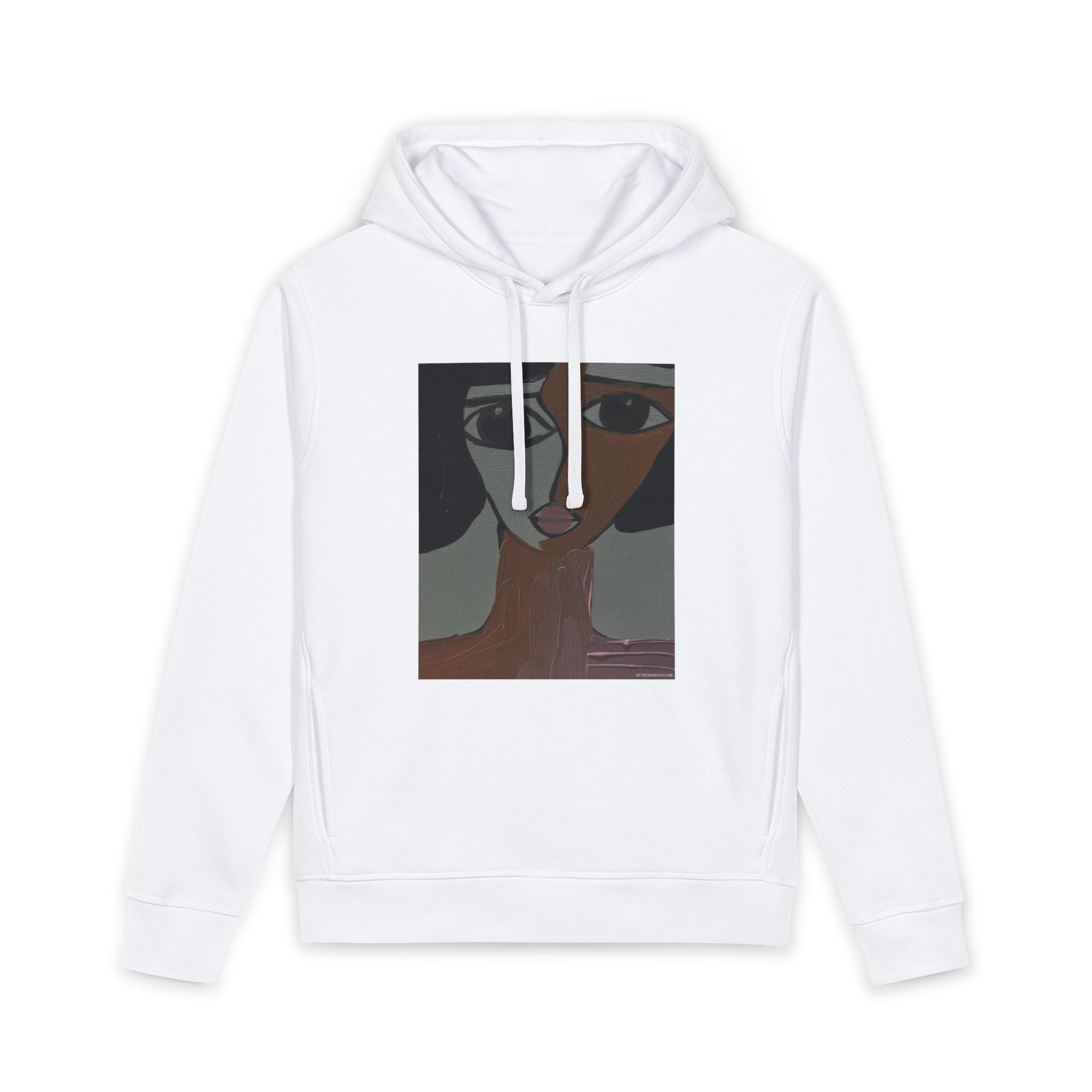 Abstract Portrait Hoodie — Organic Side Pocket Sounder