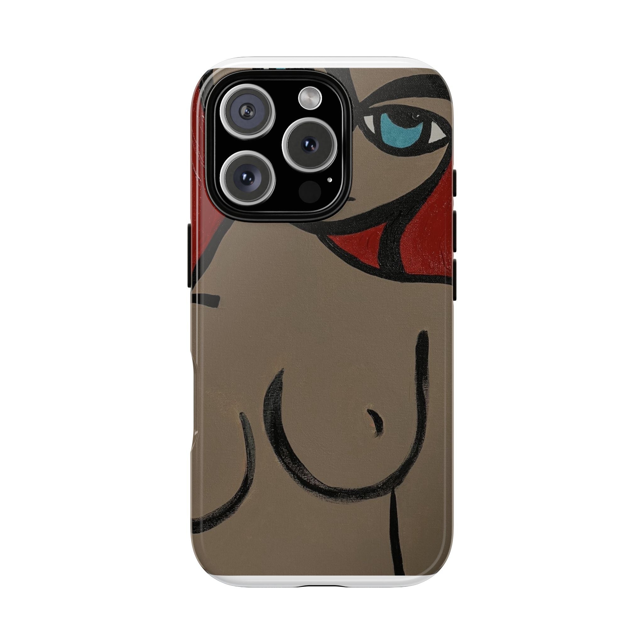 Coque de téléphone minimaliste | Figure féminine abstraite, faite main