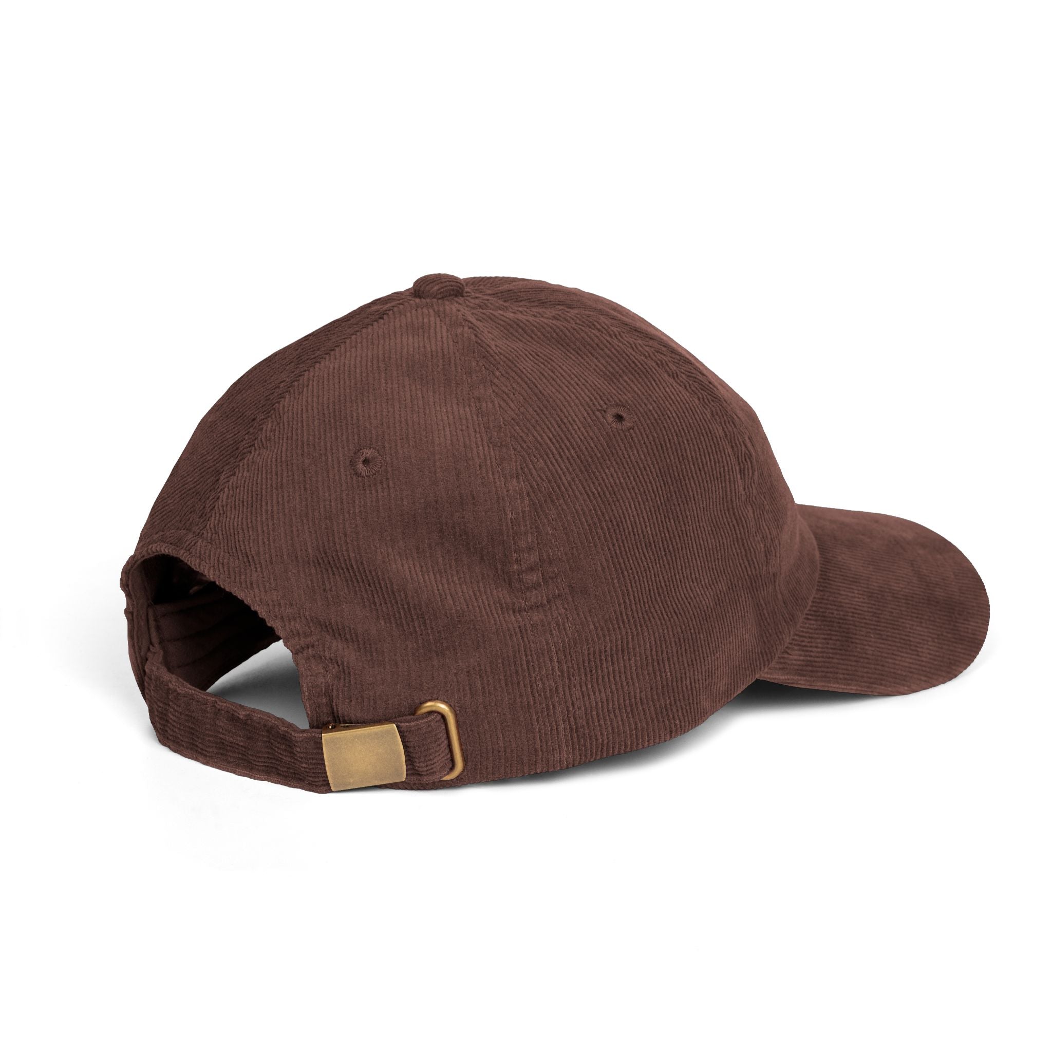 Casquette brodée avec un boxer marron | Casquette de baseball en velours côtelé