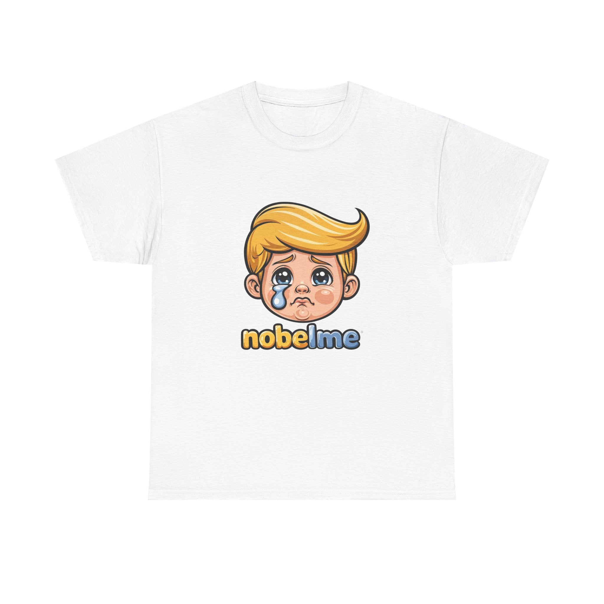 T-shirt Cartoon Leader, art pop politique satirique, imprimé d'un personnage amusant : une blonde en pleurs.