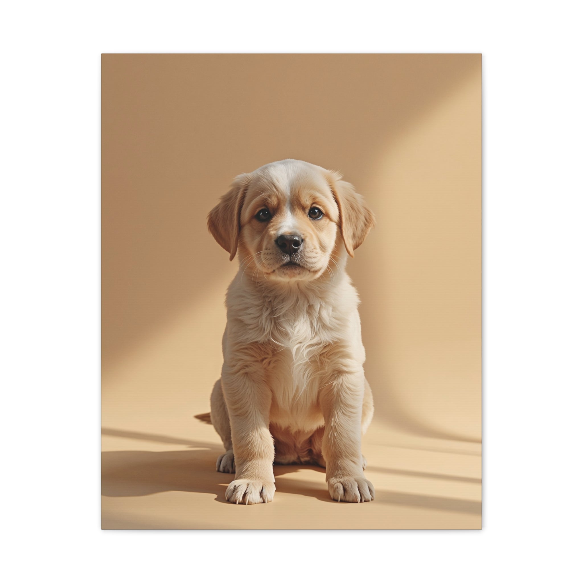 Golden Labrador Puppy Canvas, gift for dog lovers