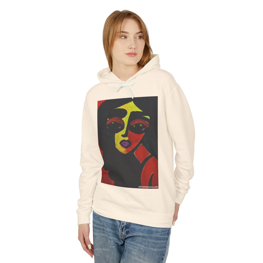 Abstract Woman Face Portrait Hoodie | Minimal Line Art, Modern Portrait Sweatshirt