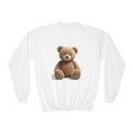 Sweat-shirt enfant à col rond avec ourson marron | Motif peluche mignon