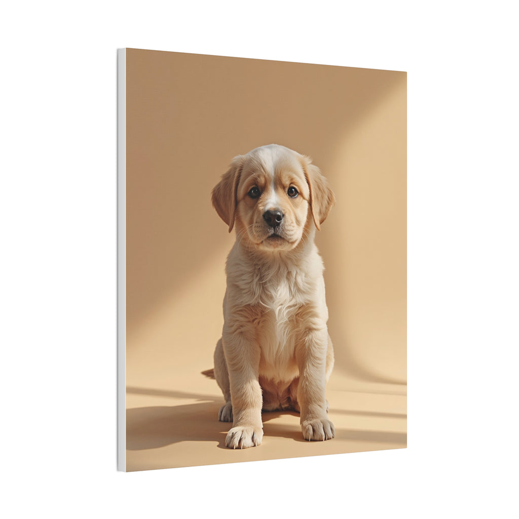 Golden Labrador Puppy Canvas, gift for dog lovers