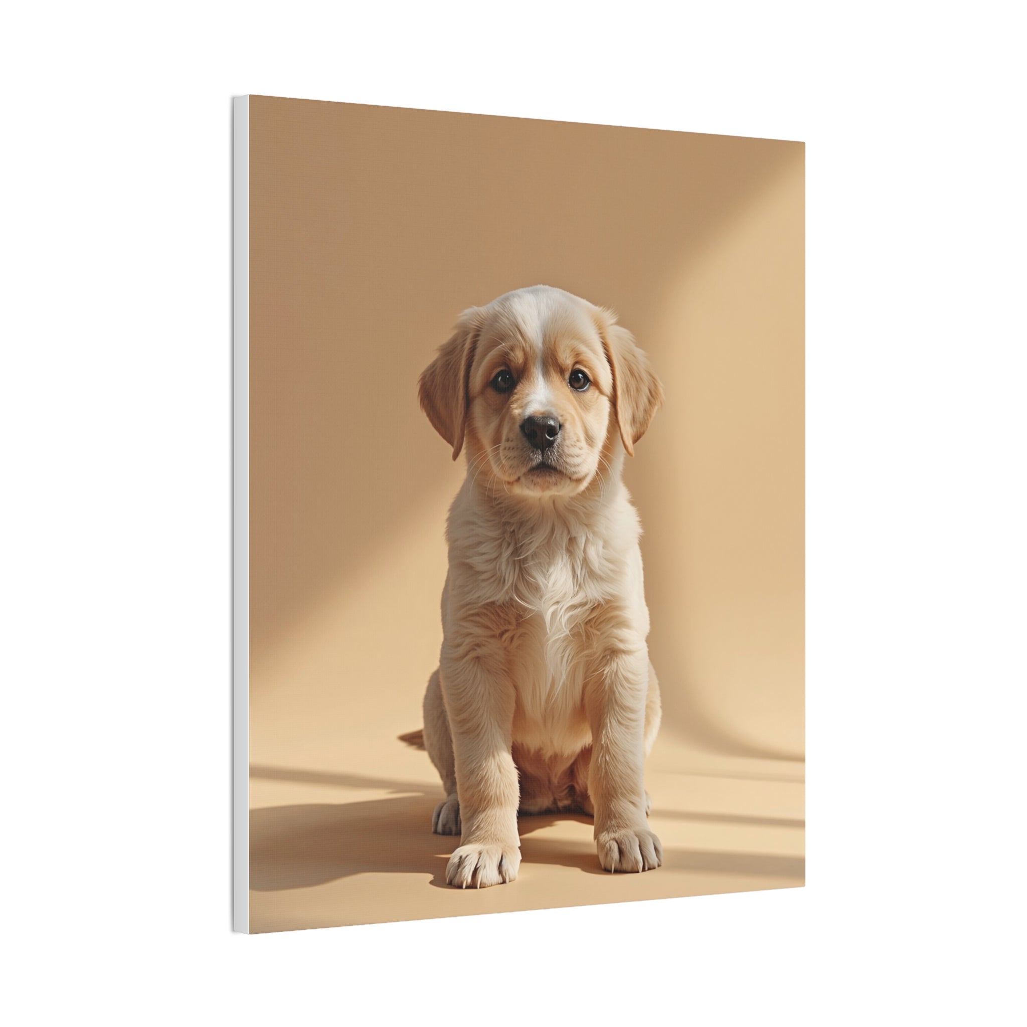 Golden Labrador Puppy Canvas, gift for dog lovers