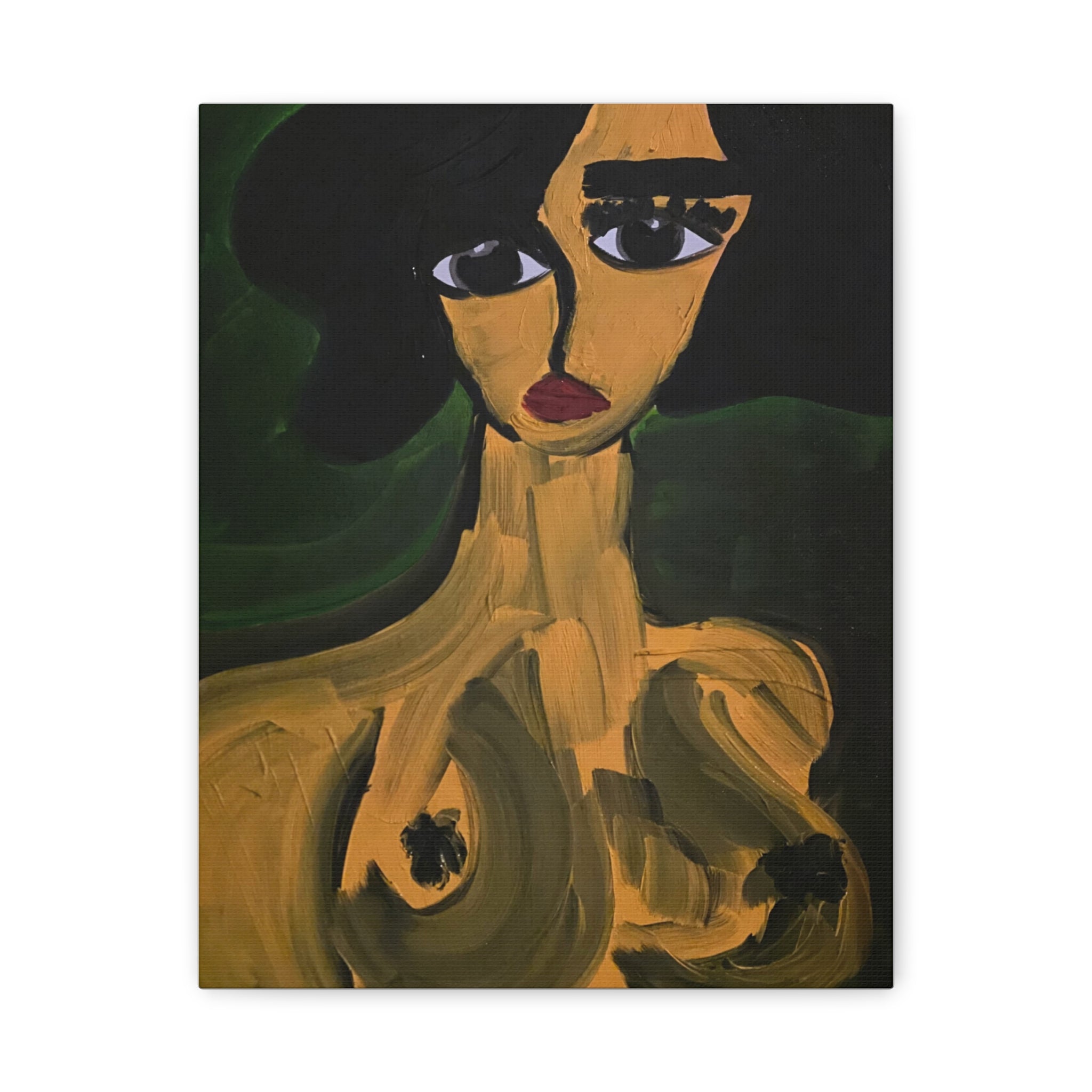 Toile de portrait abstrait | Art contemporain sur toile, art minimaliste