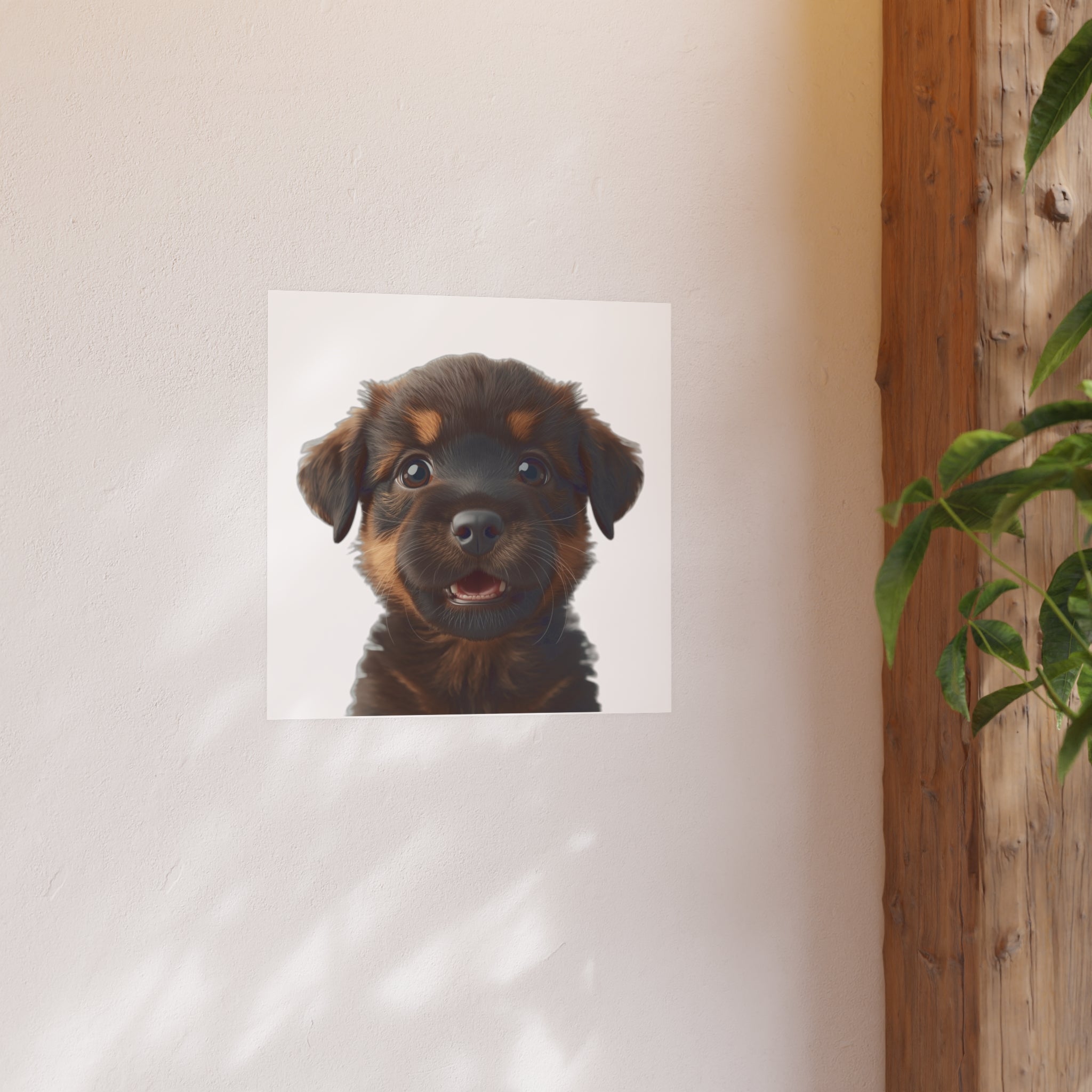 Smiling Rottweiler Puppy Poster | funny dog Poster, dog lover poster