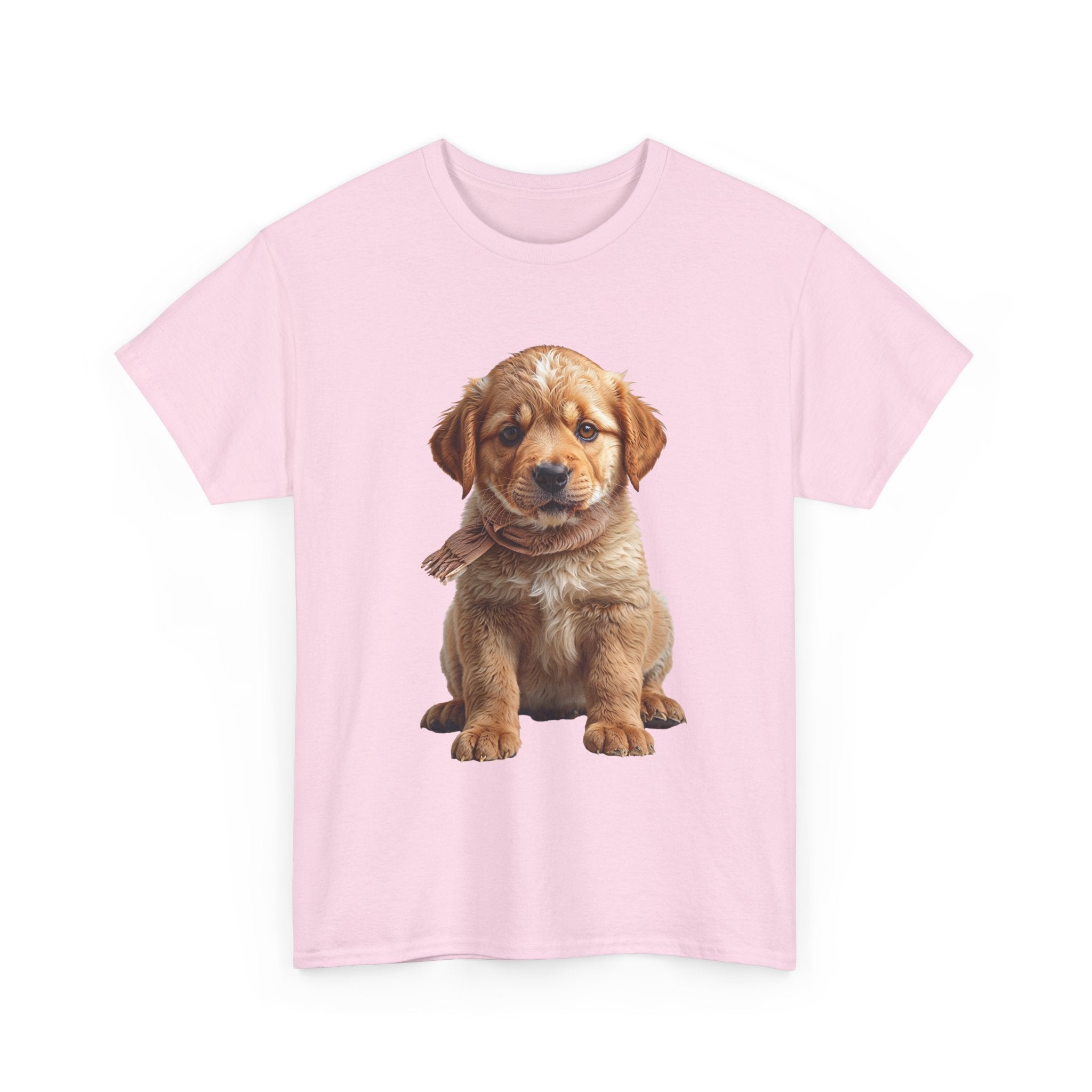 T-shirt chiot assis mignon | T-shirt chiot Golden Retriever