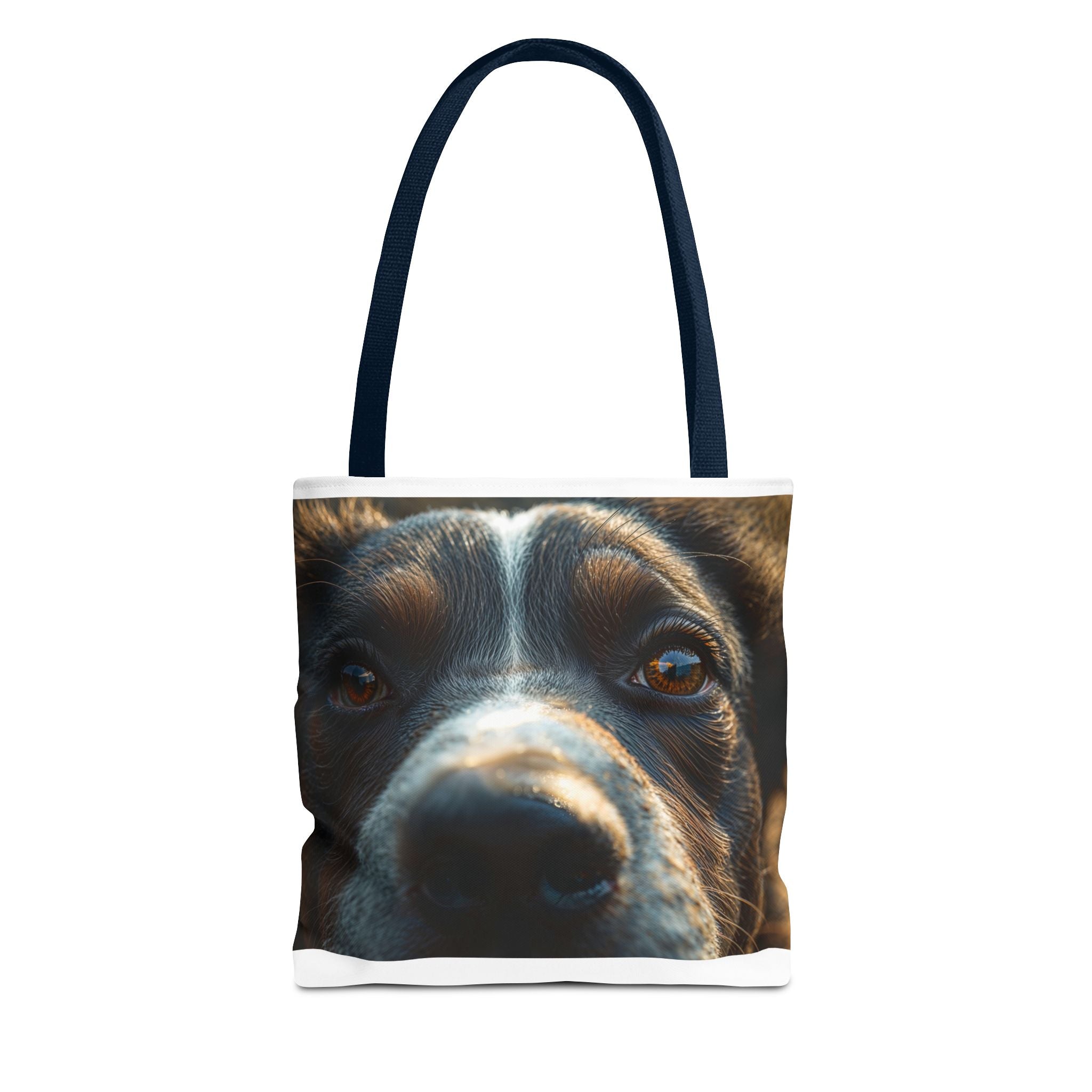 Sac fourre-tout avec gros plan sur la tête d'un chien | Portrait de chiot mignon, impression photo