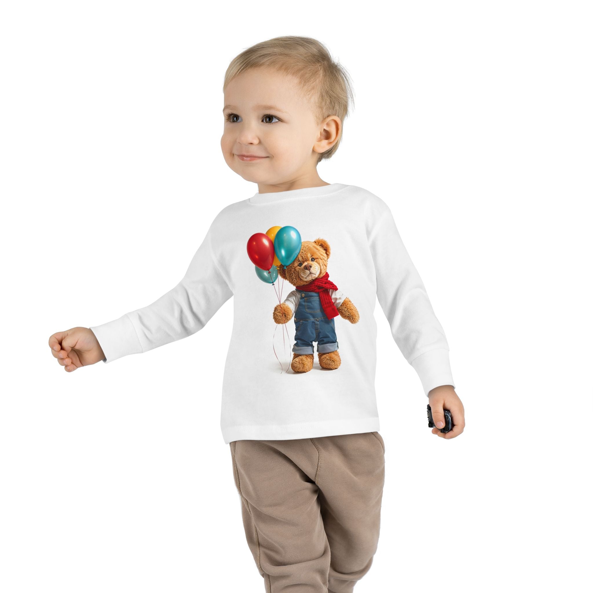 T-shirt enfant Ours en peluche avec ballons | Illustration d'un adorable animal en peluche