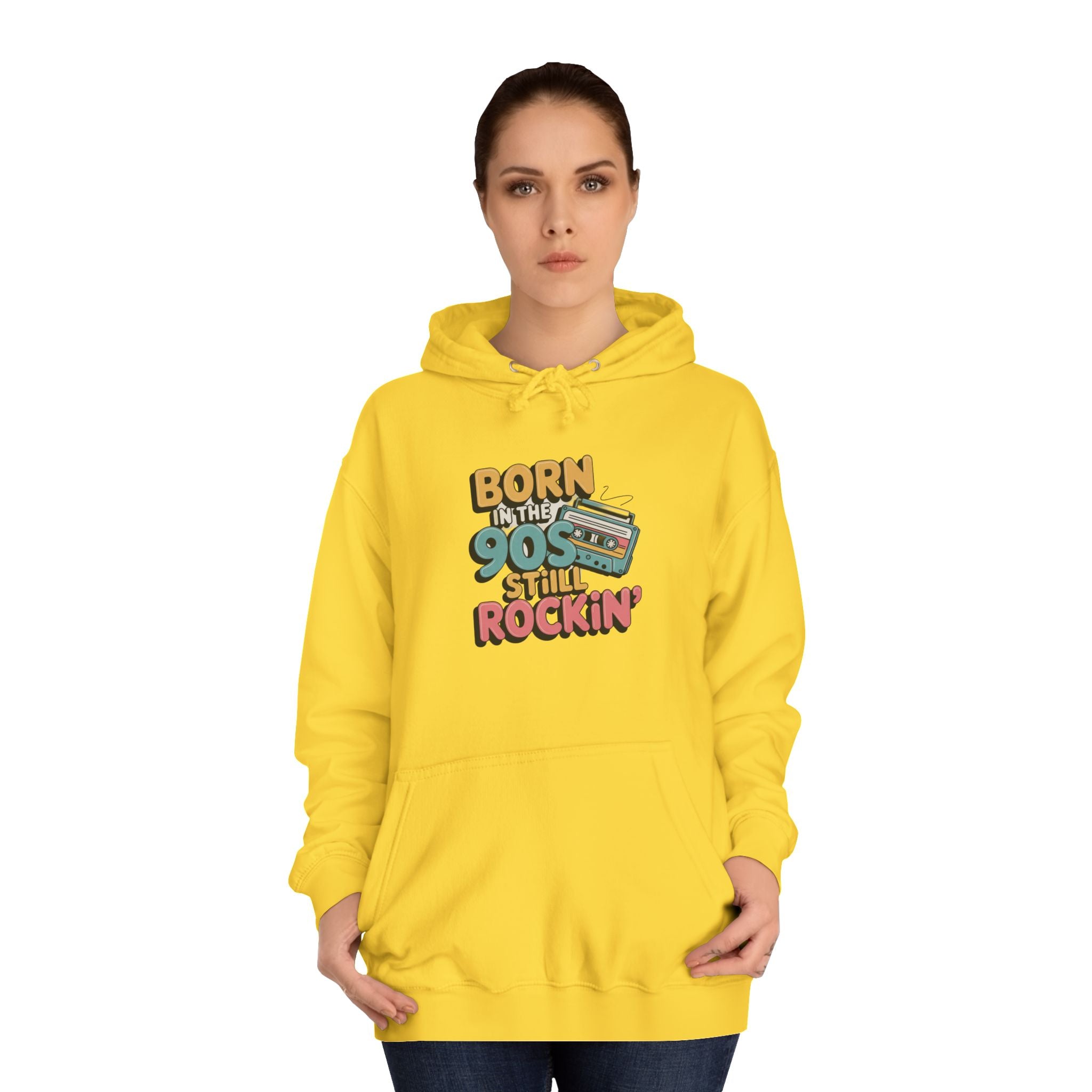 Born in the 90s Still Rockin Hoodie | Retro Cassette 90s Nostalgia
