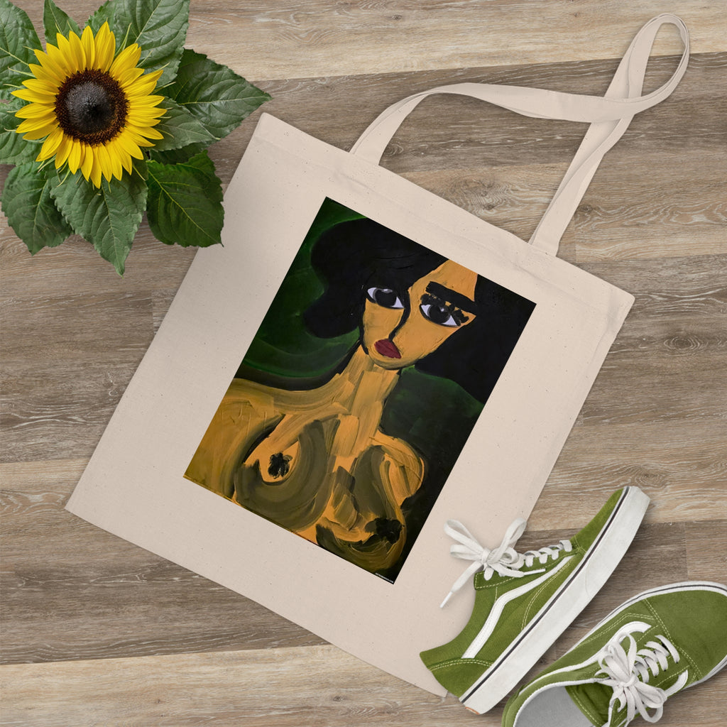 Abstract Woman Portrait Tote Bag | Expressionist Face Art