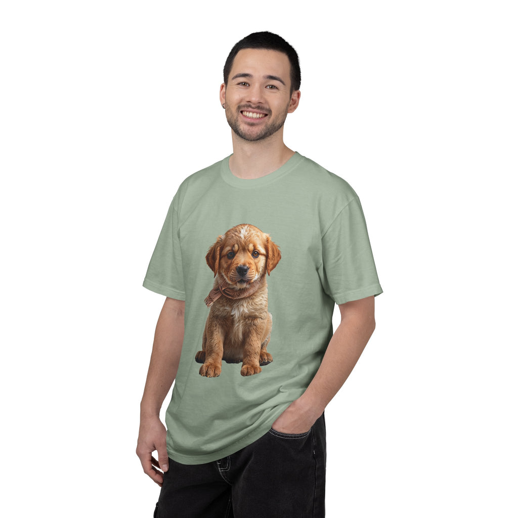 T-shirt chiot Golden Retriever | T-shirt photo de chien mignon