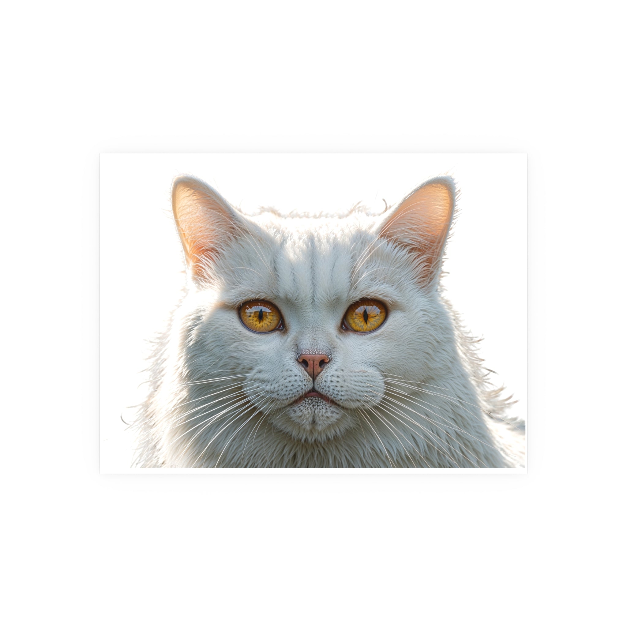 White Cat Portrait Poster | Cat Lover poster