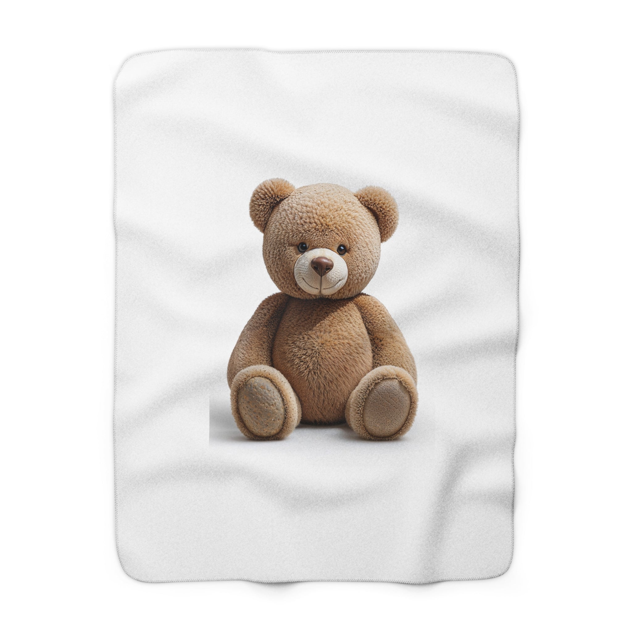 Couverture en polaire sherpa ours en peluche | Couverture enfant en peluche