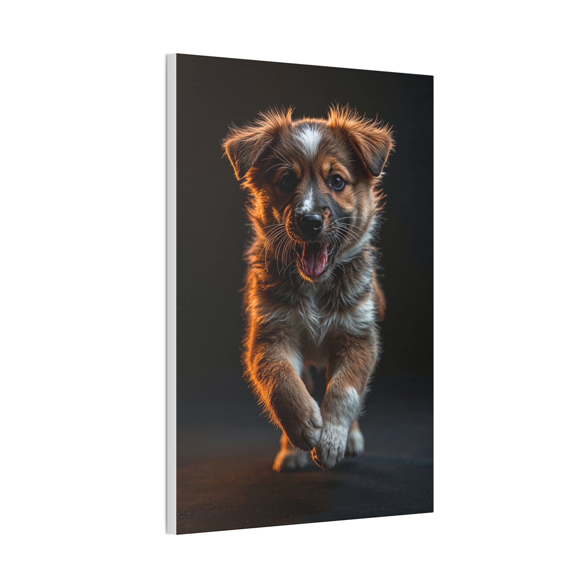 Running Puppy Canvas, gift for dog lovers