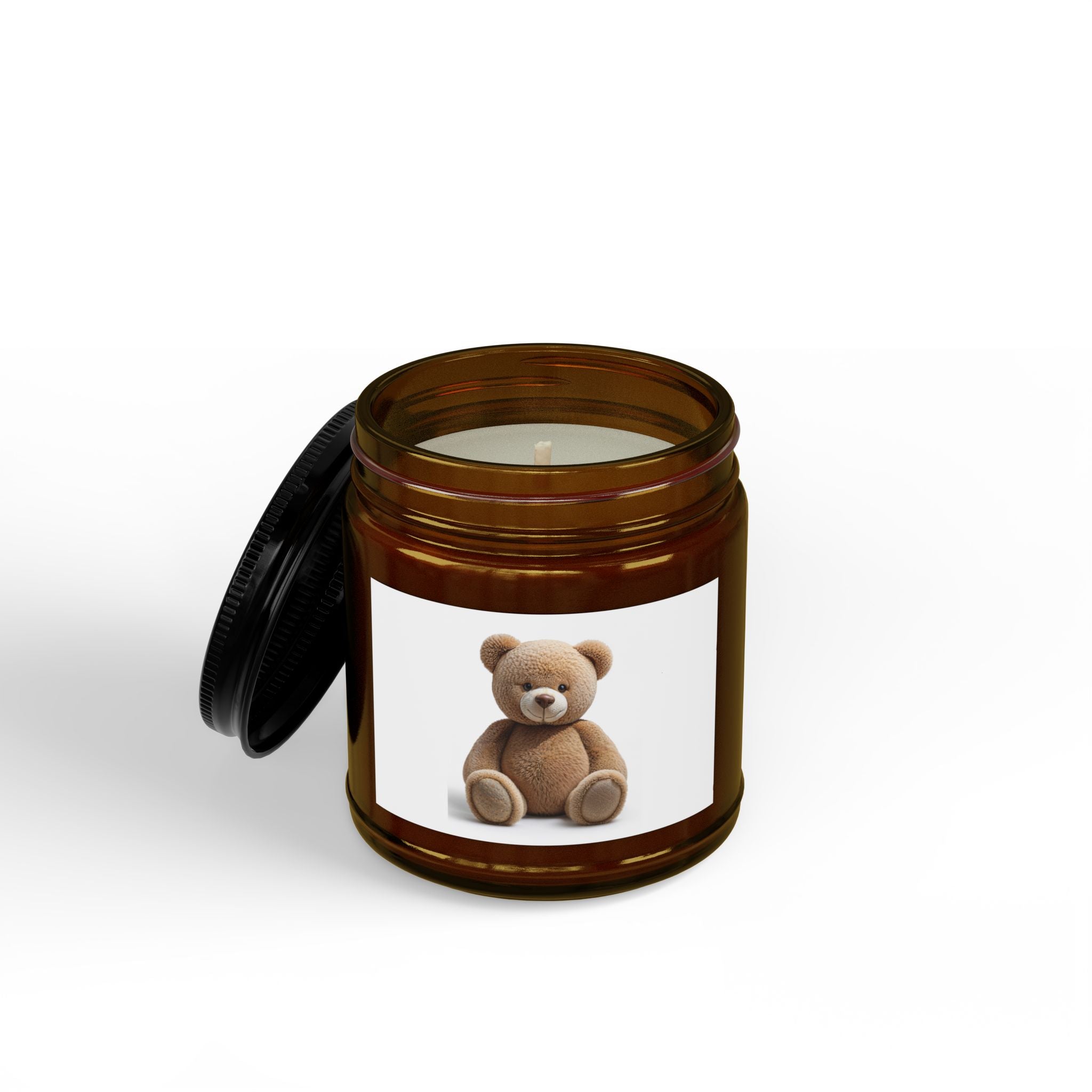 Bougie en pot Ours en peluche | Bougie de soja 113 g ou 255 g