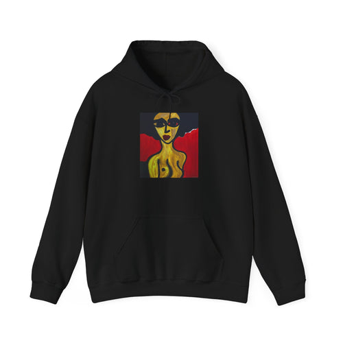 Abstract Art Female Portrait Hoodie, Art Pullover