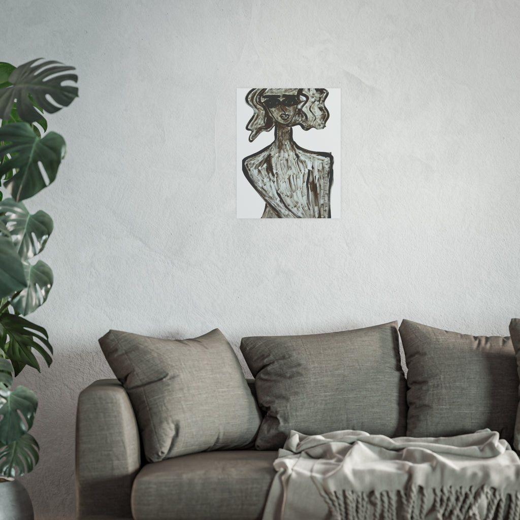 Monochrome Abstract Woman Poster | Poster