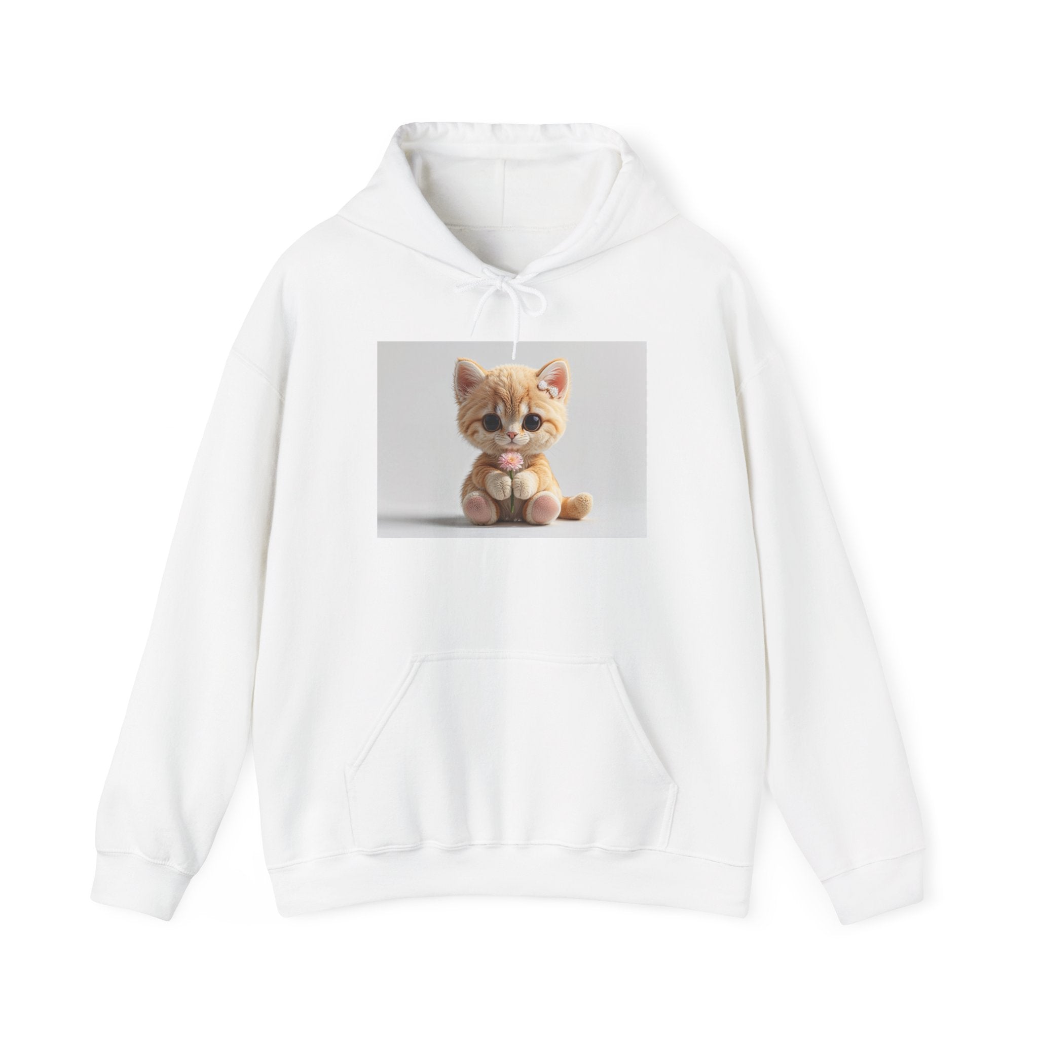 Sweat à capuche illustré d'un adorable chaton orange | Sweat-shirt graphique chat mignon