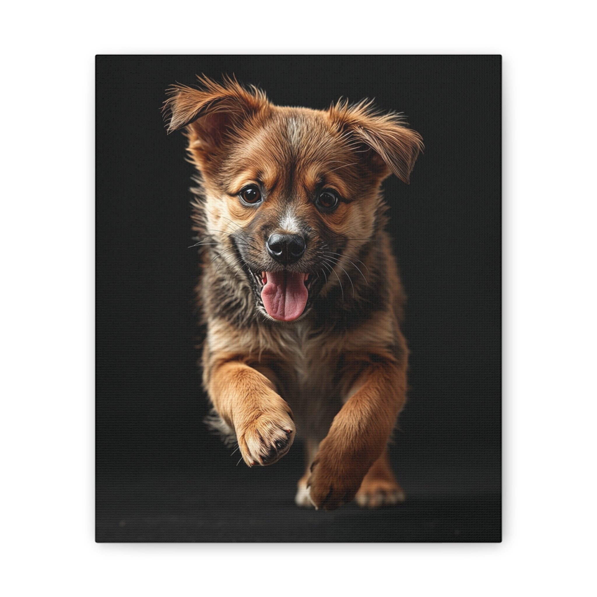 Running Puppy Canvas | Stretched Wall Art, gift for dog lovers