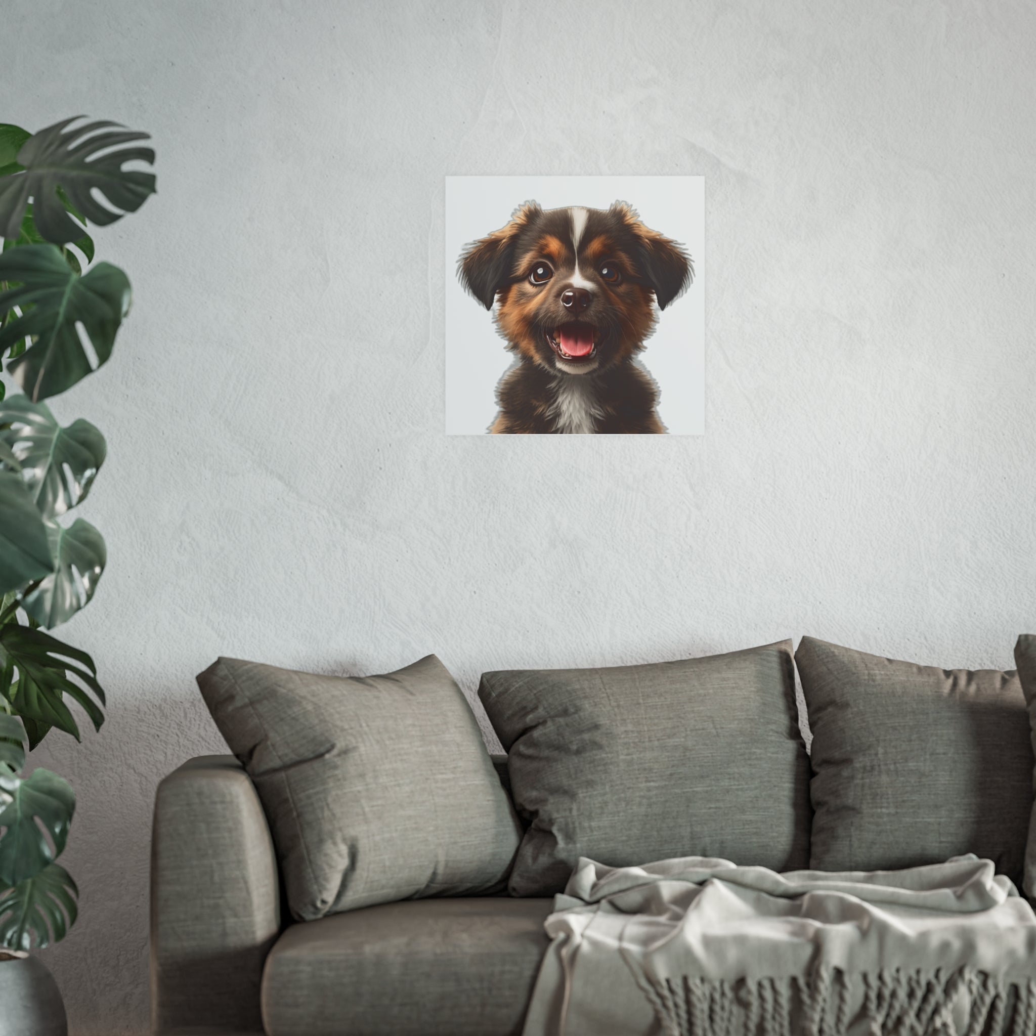 Smiling Puppy Poster, dog lover poster