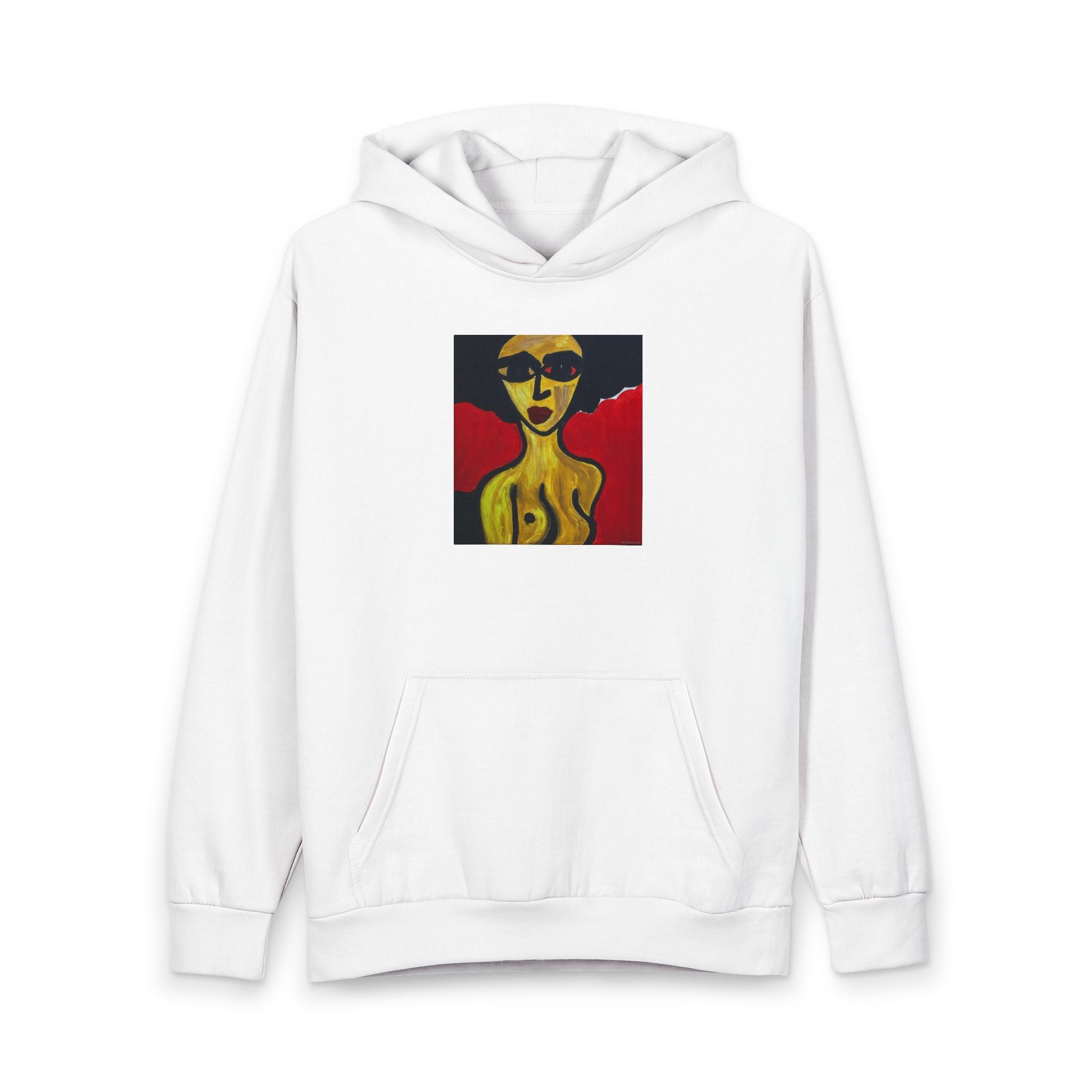 Original Art Printed Hoodie, Wearable Art Pullover, One-of-a-kind Art Hoodie, Contemporary Art