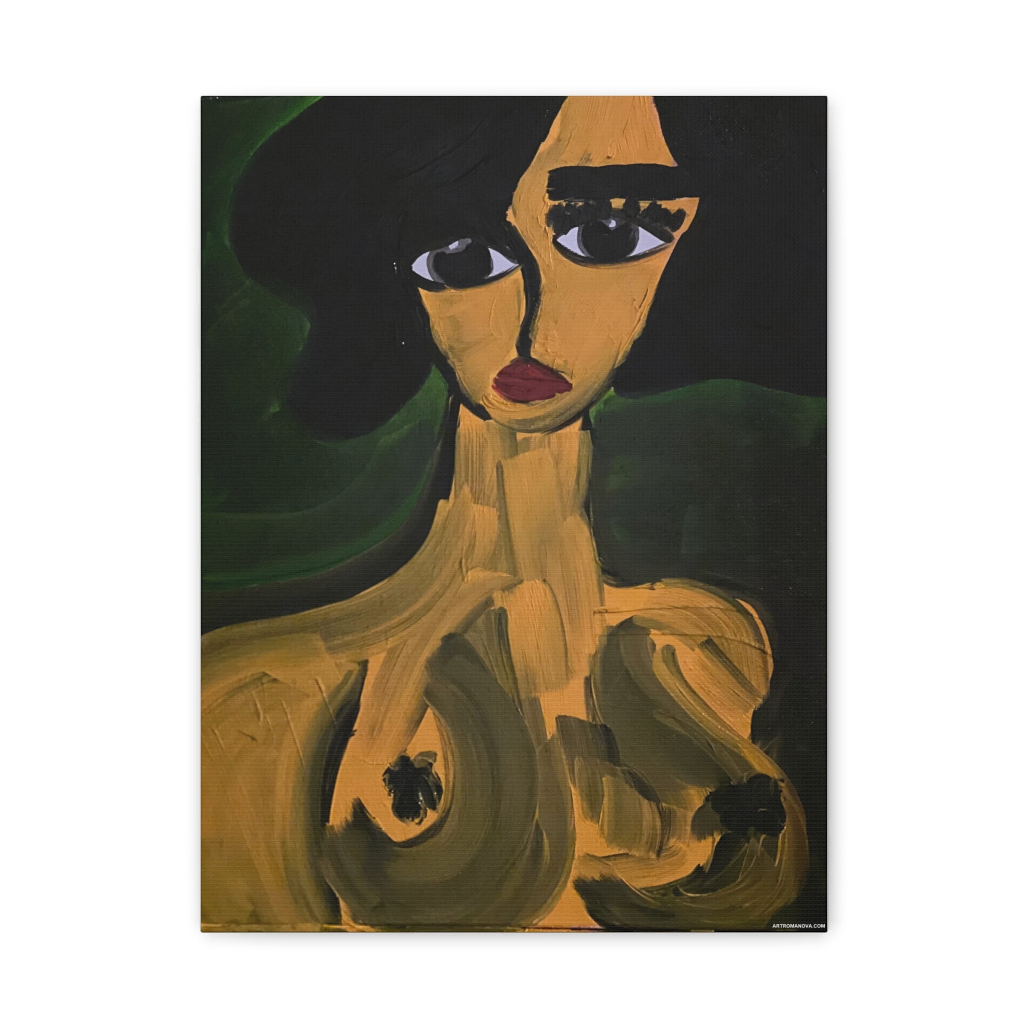 Toile de portrait abstrait | Art contemporain sur toile, art minimaliste