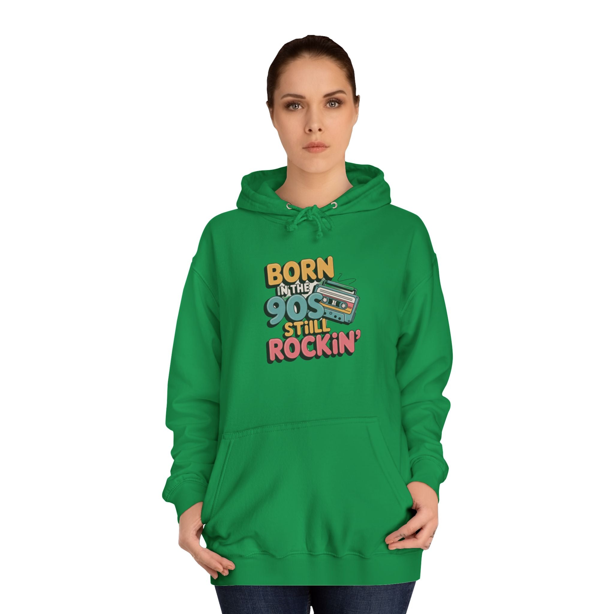Born in the 90s Still Rockin Hoodie | Retro Cassette 90s Nostalgia