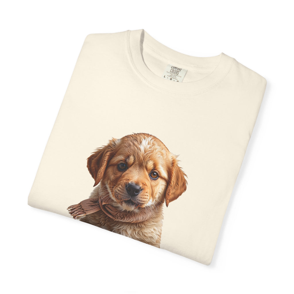 T-shirt chiot Golden Retriever | T-shirt photo de chien mignon