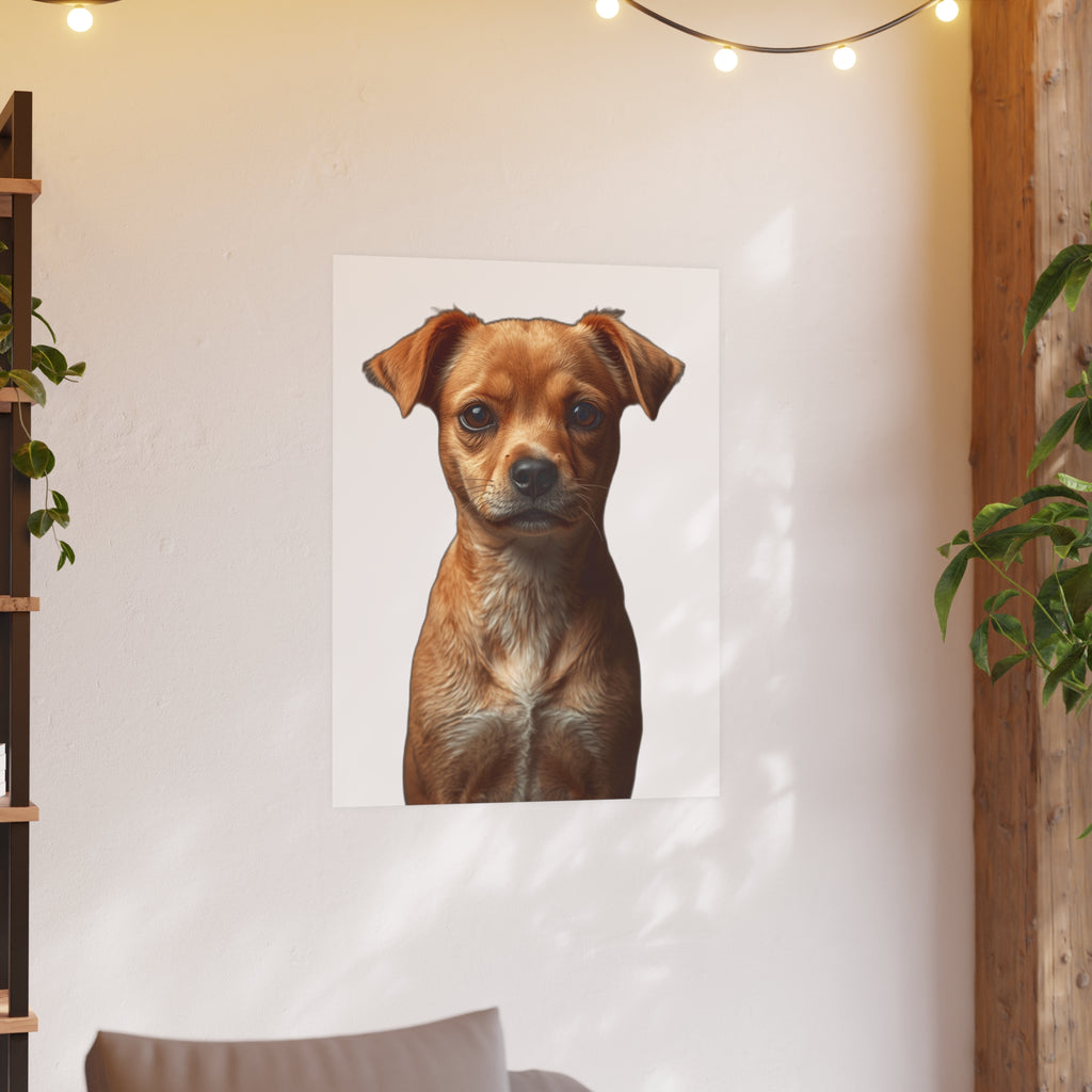 Puppy Portrait Poster | Dog Wall Art, dog lover poster