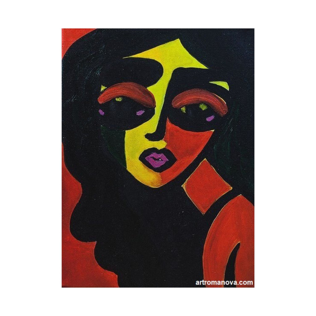 Affiche, Affiche Visage Abstrait | Portrait de Femme Pop Art