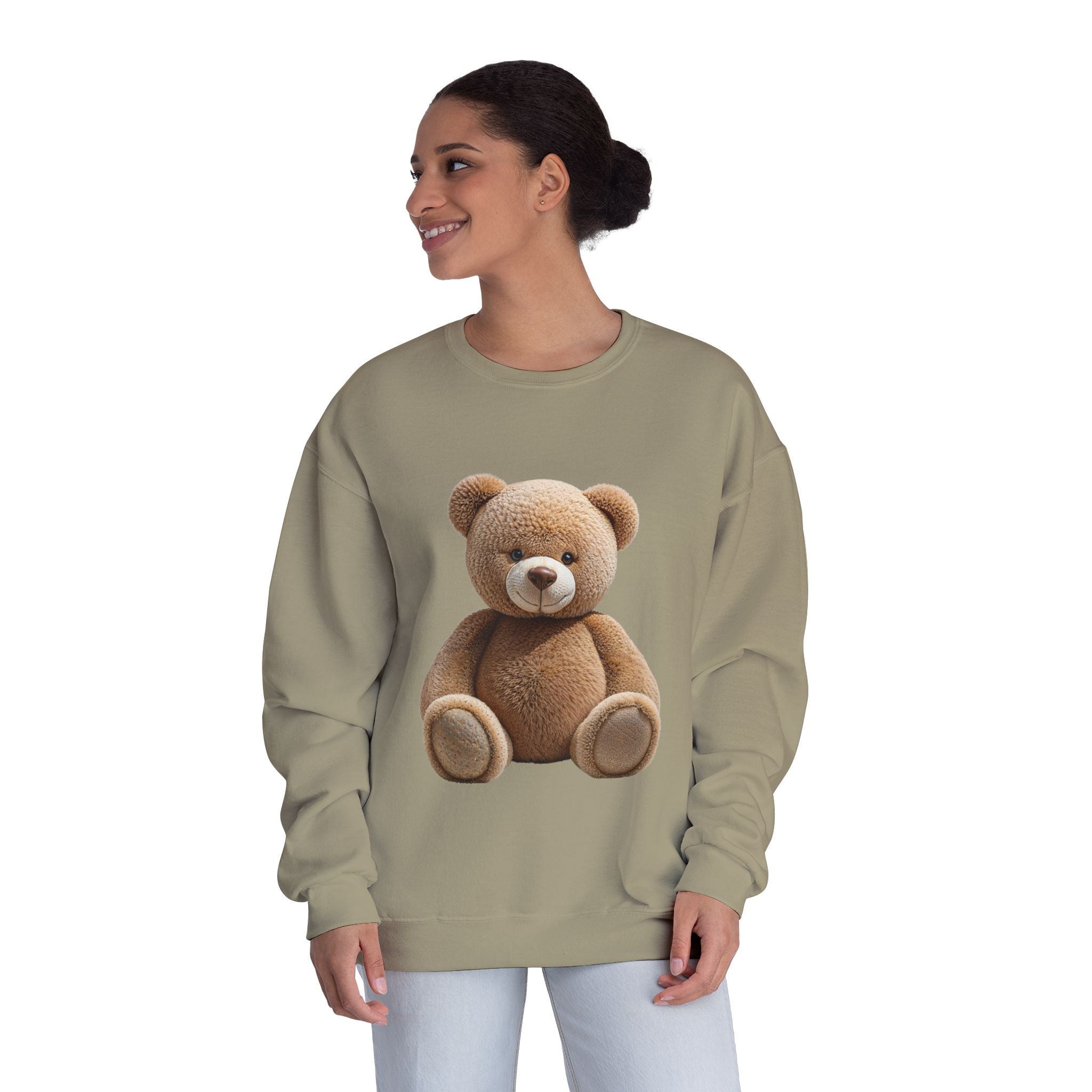 Sweat-shirt imprimé ours en peluche marron | Illustration de jouet mignon
