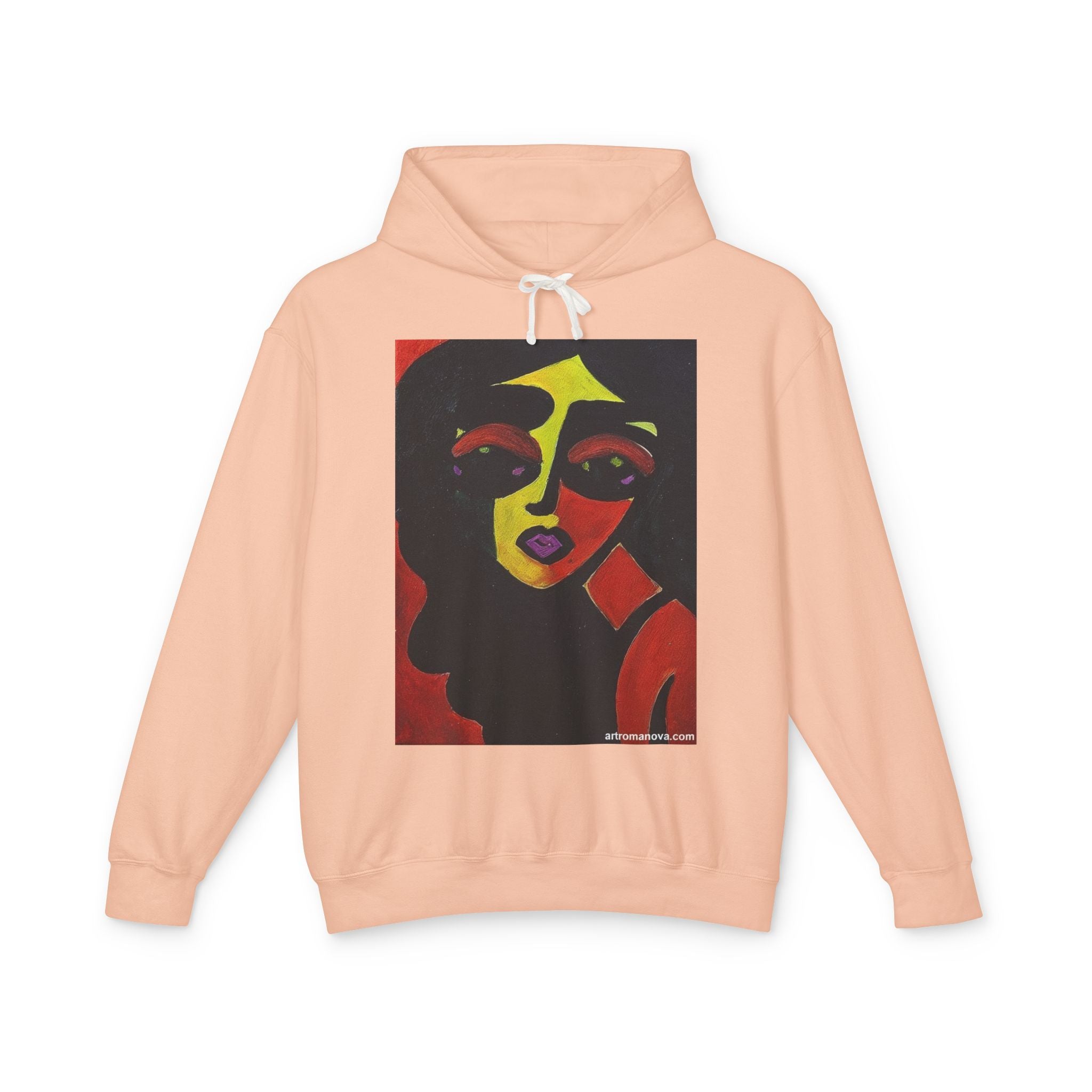 Abstract Woman Face Portrait Hoodie | Minimal Line Art, Modern Portrait Sweatshirt