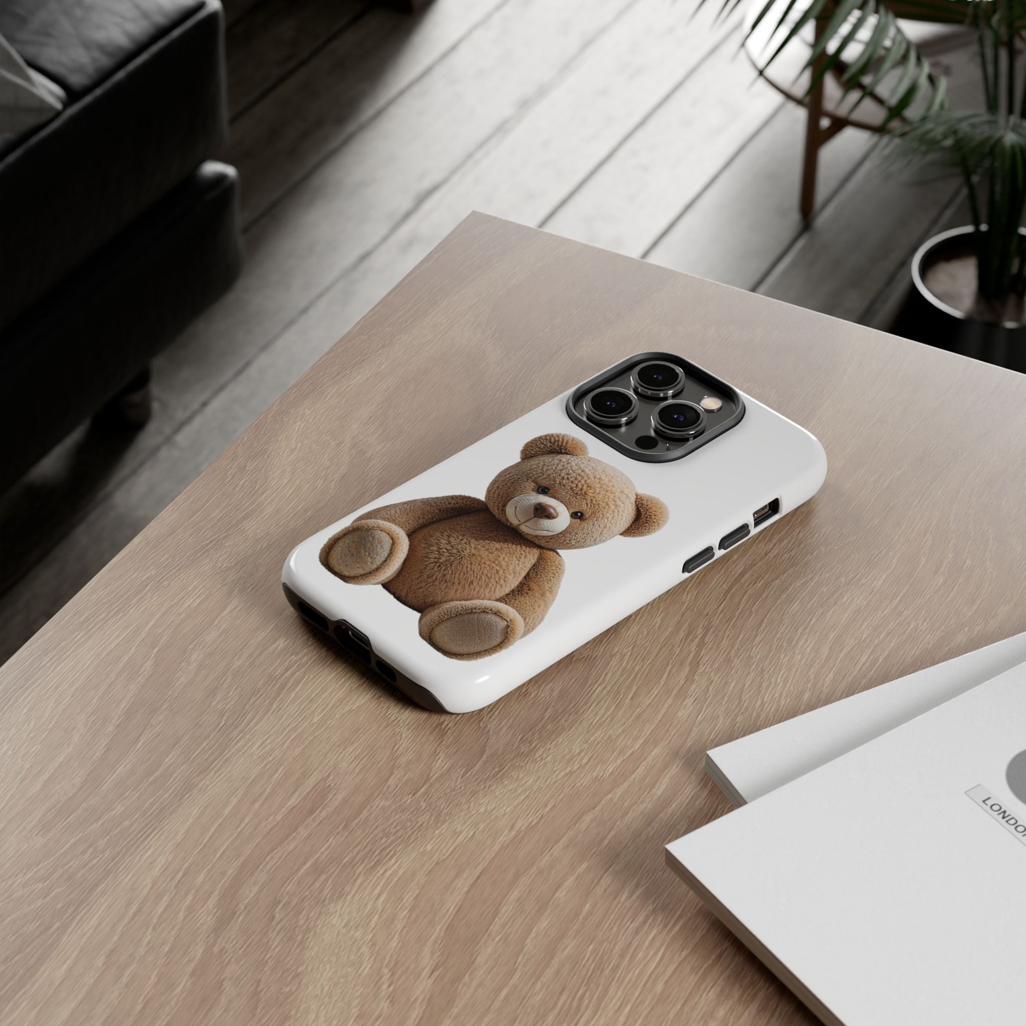 Teddy Bear Phone Case | Cute Plush Toy Illustration, i-phone, Samsung, Google phone