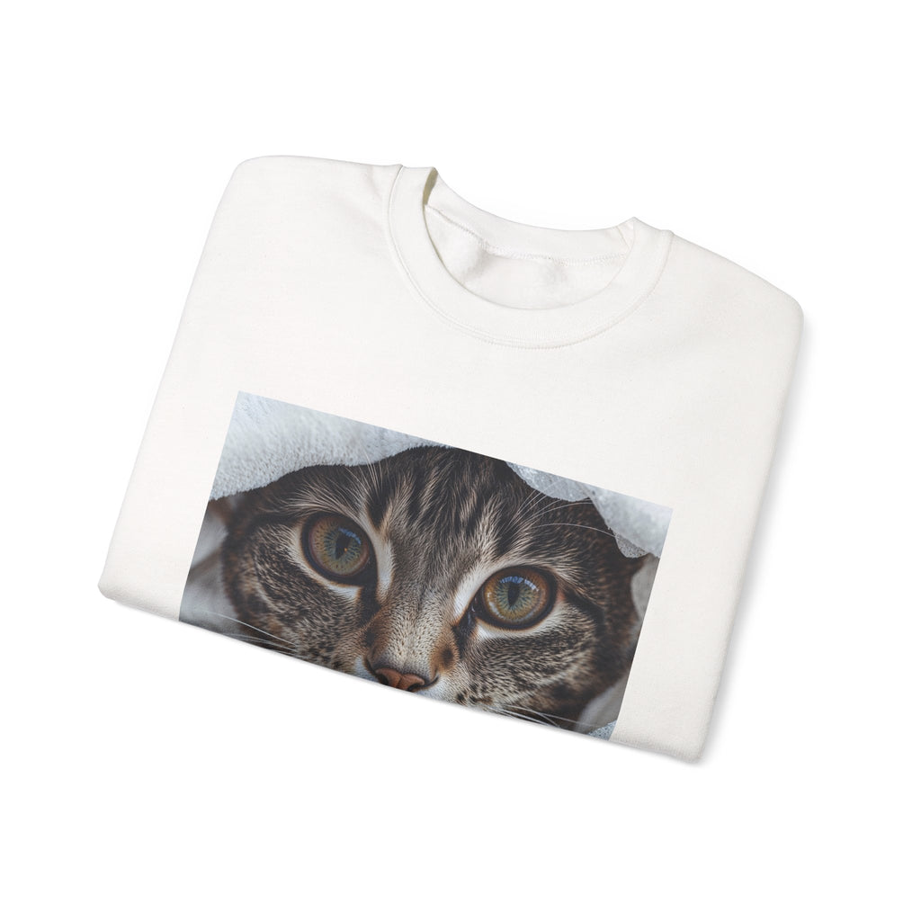 Tabby Cat Face Sweatshirt | Cute Kitty Portrait Crewneck