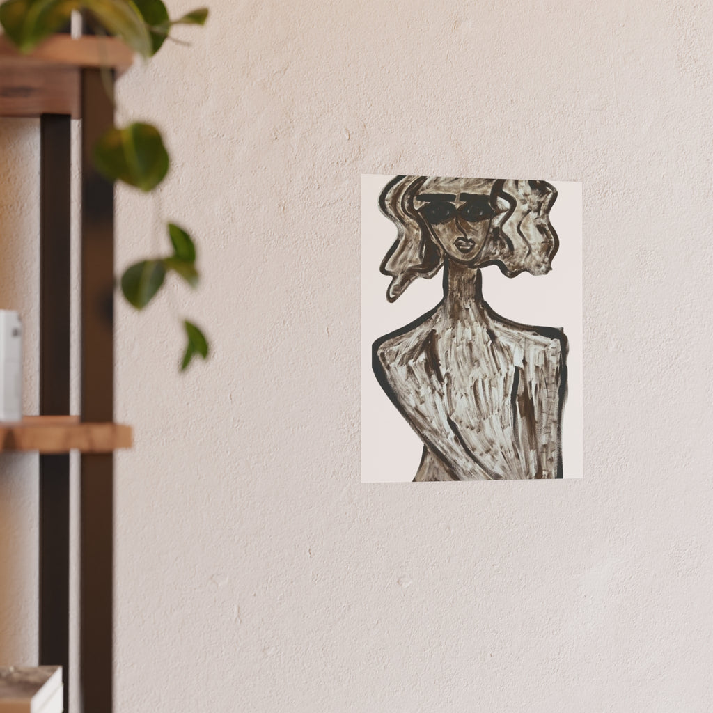 Monochrome Abstract Woman Poster | Poster