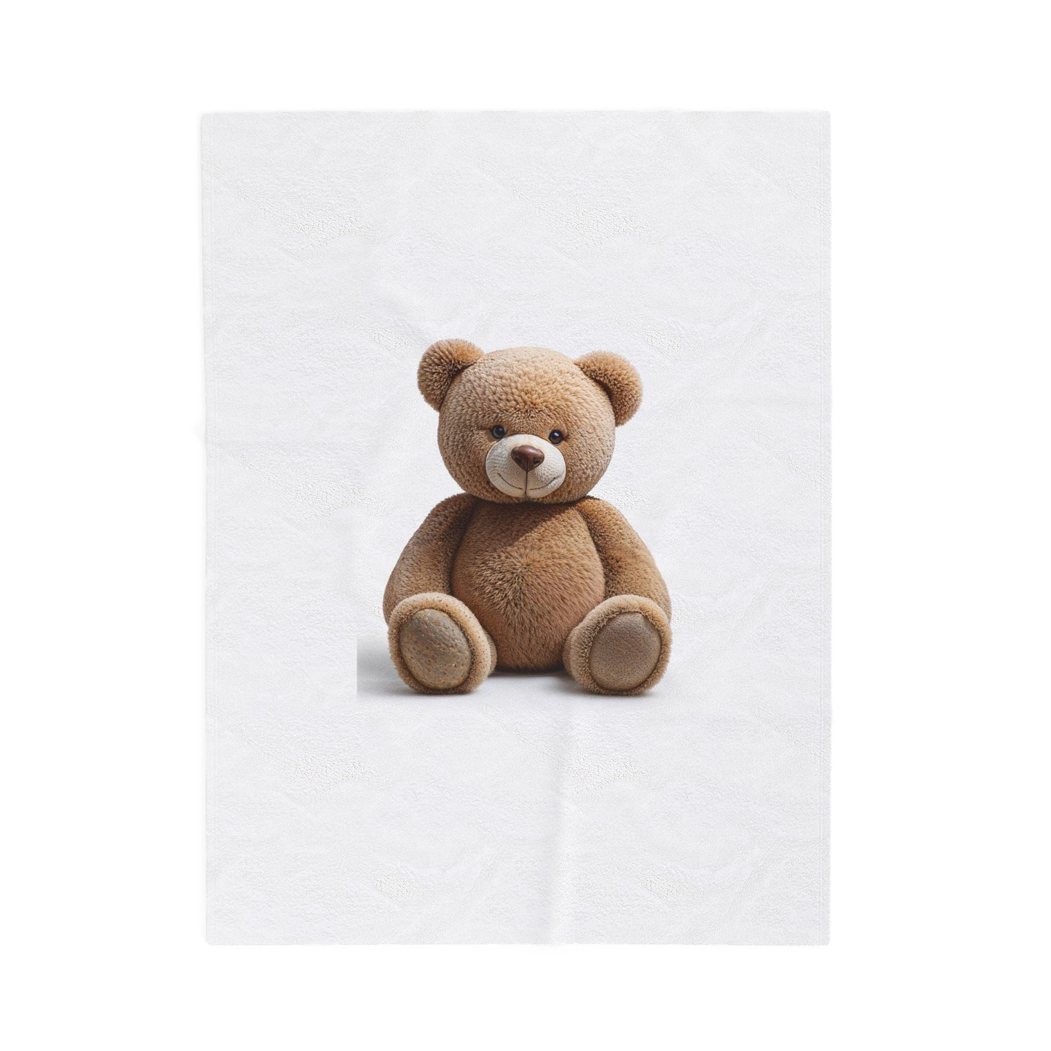 Couverture en velours peluche ours en peluche marron | Plaid mignon en peluche