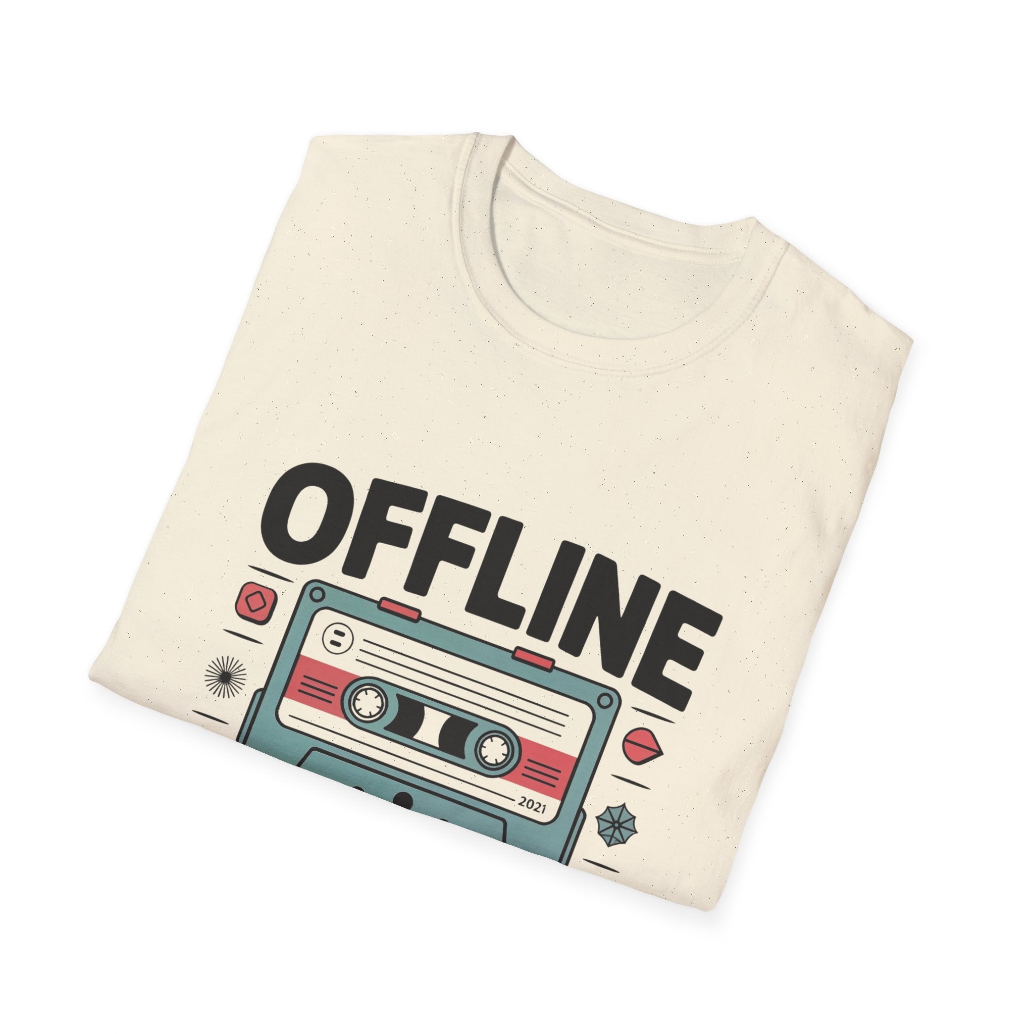Offline Is The New Luxury T-Shirt | Cassette Tape Retro Tech Tee