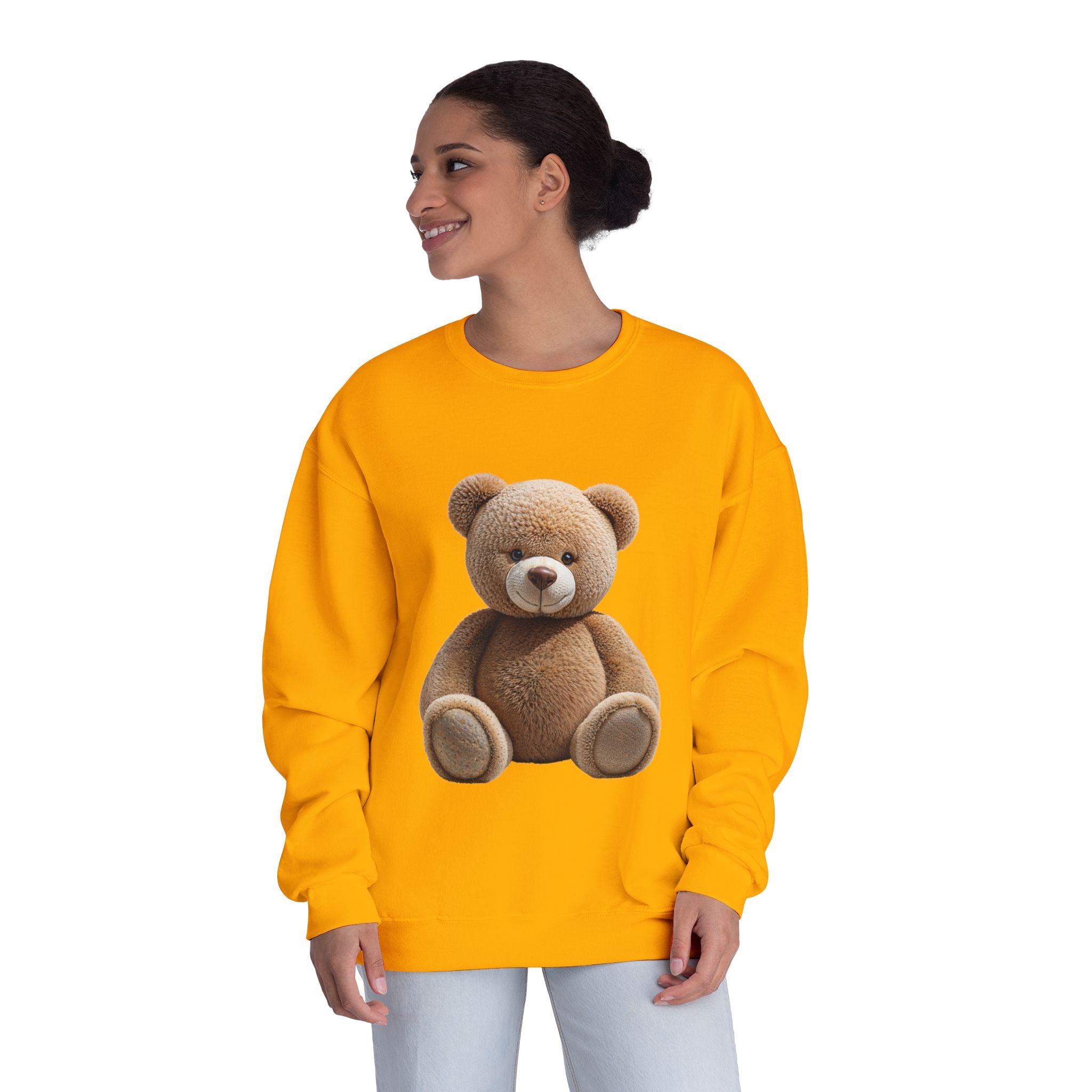 Sweat-shirt imprimé ours en peluche marron | Illustration de jouet mignon