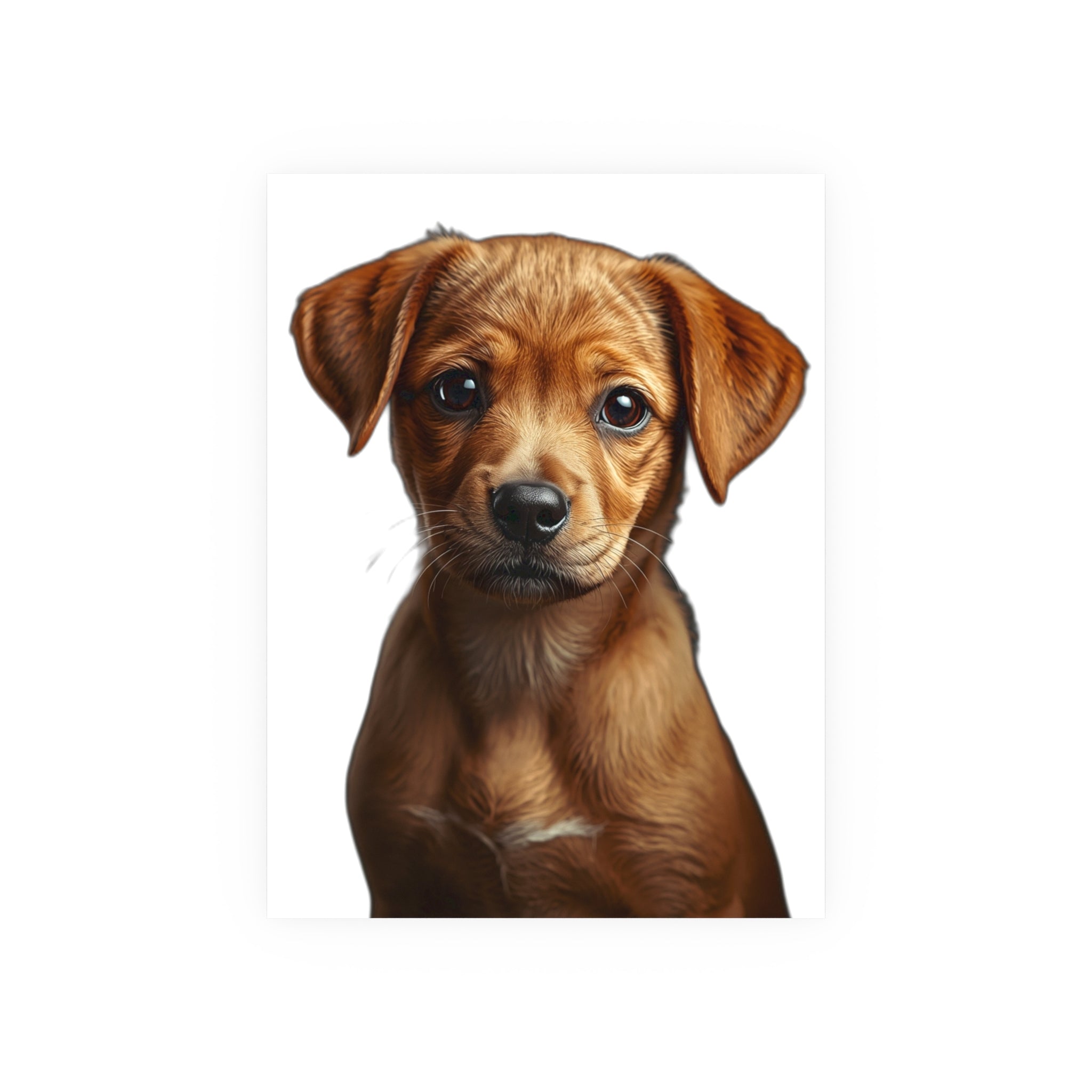 Puppy Portrait Poster | Satin Matte Dog Poster, animal lover poster