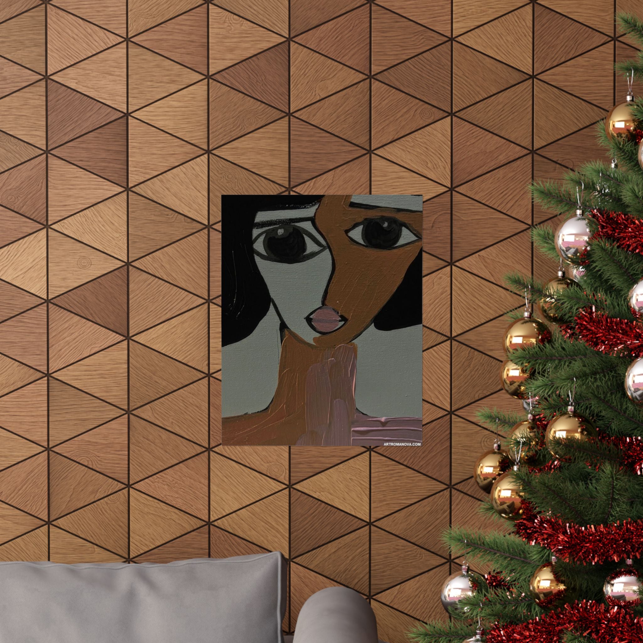 Affiche, Portrait abstrait | Art facial moderne