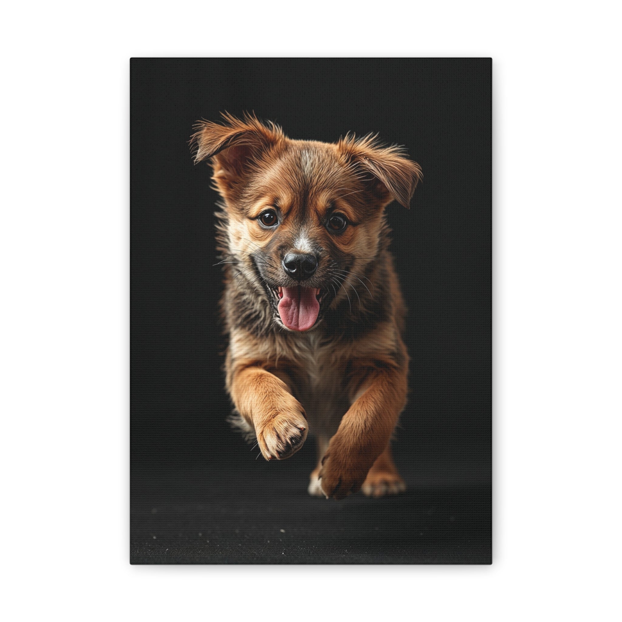 Running Puppy Canvas | Stretched Wall Art, gift for dog lovers