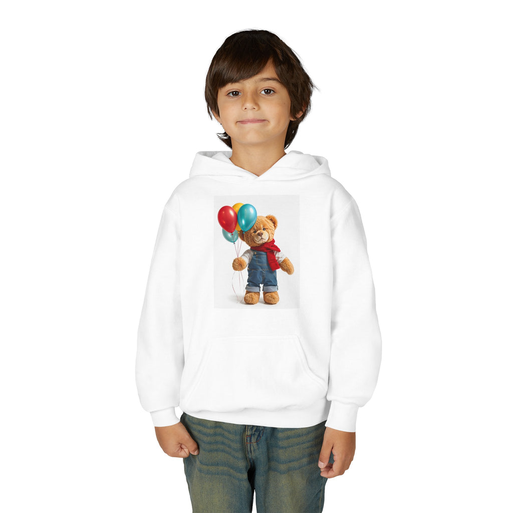 Sweat à capuche enfant Ours en peluche et ballons | Sweat-shirt d'anniversaire enfant